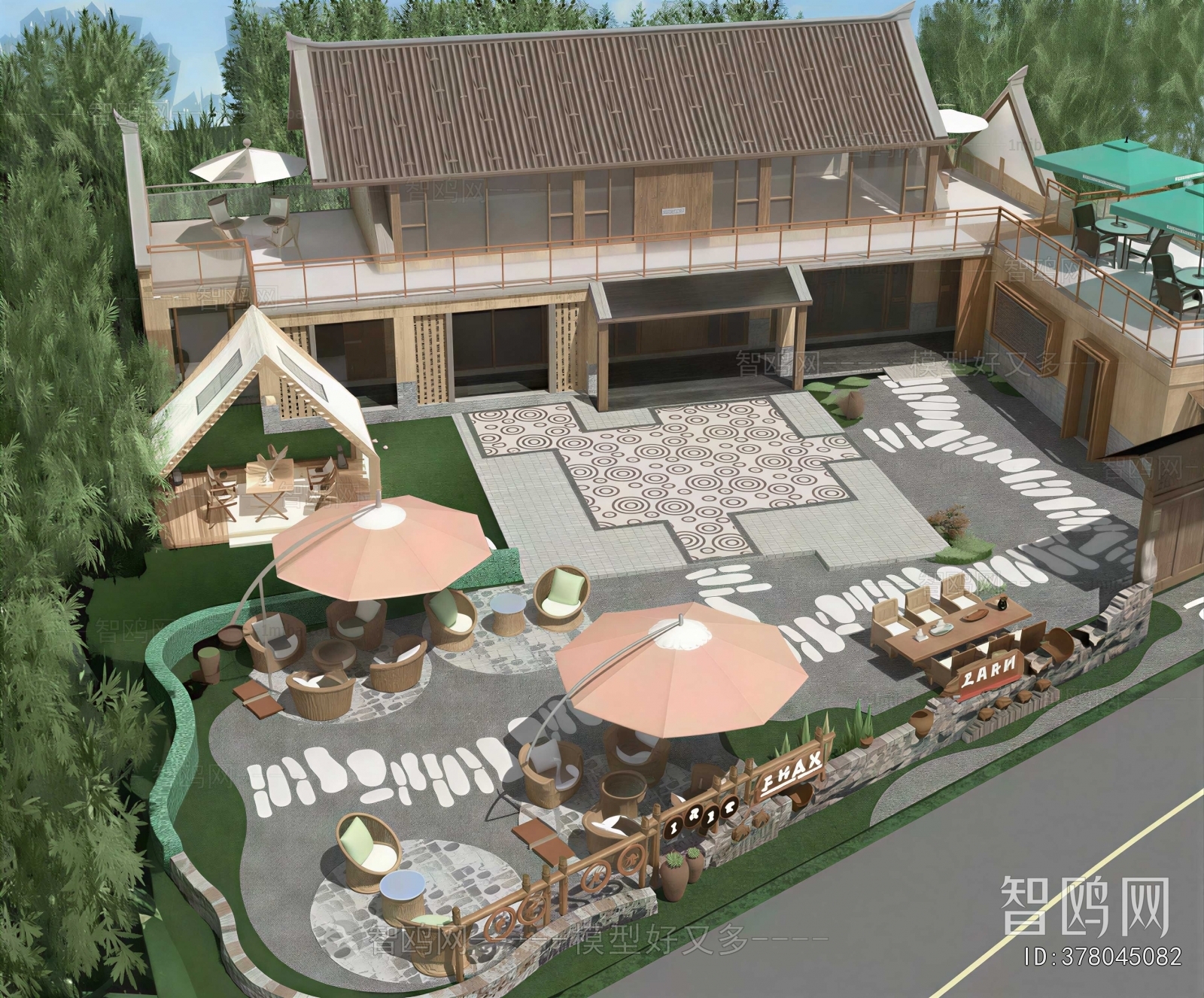 New Chinese Style Courtyard/landscape