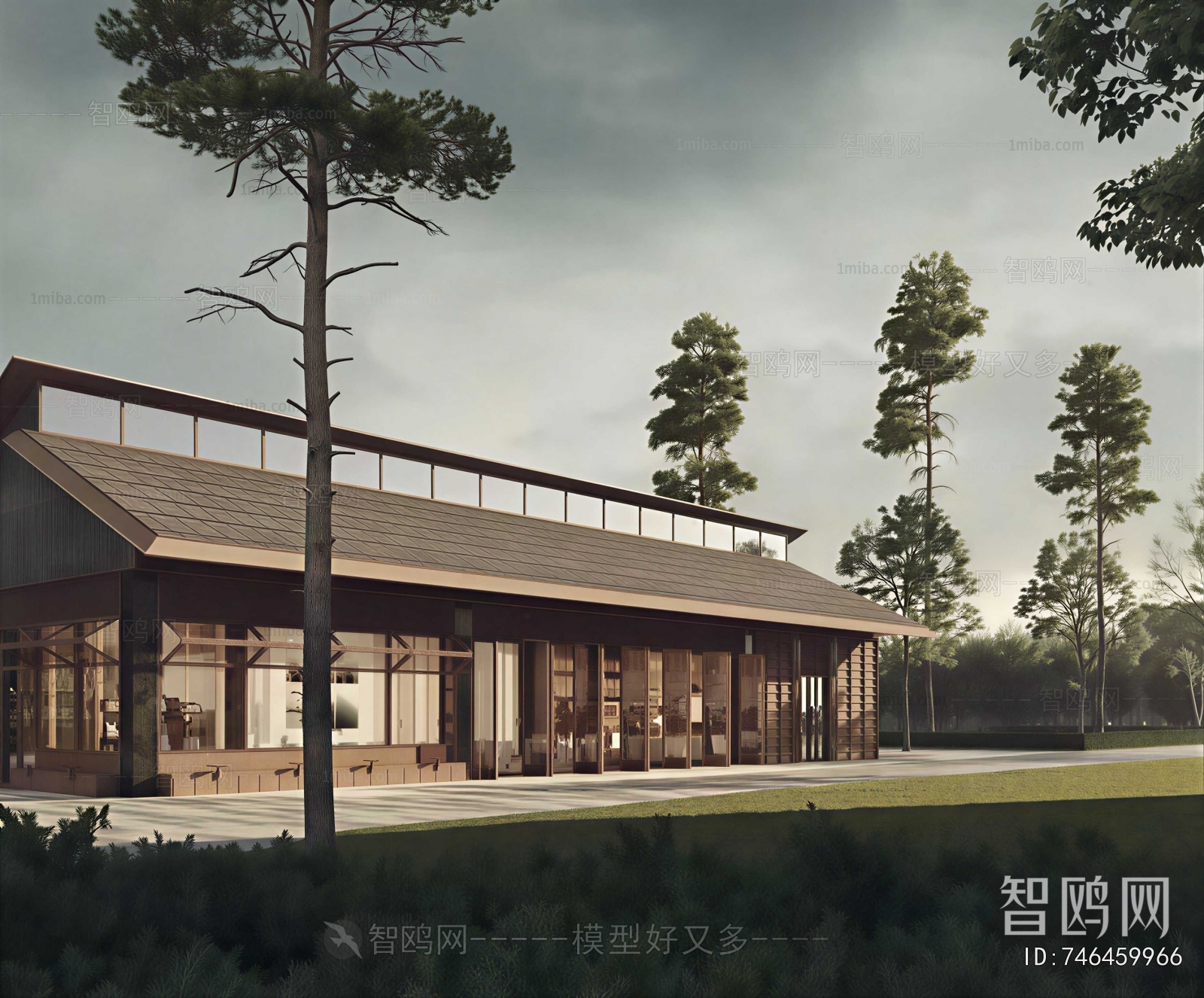 New Chinese Style Appearance Of Commercial Building