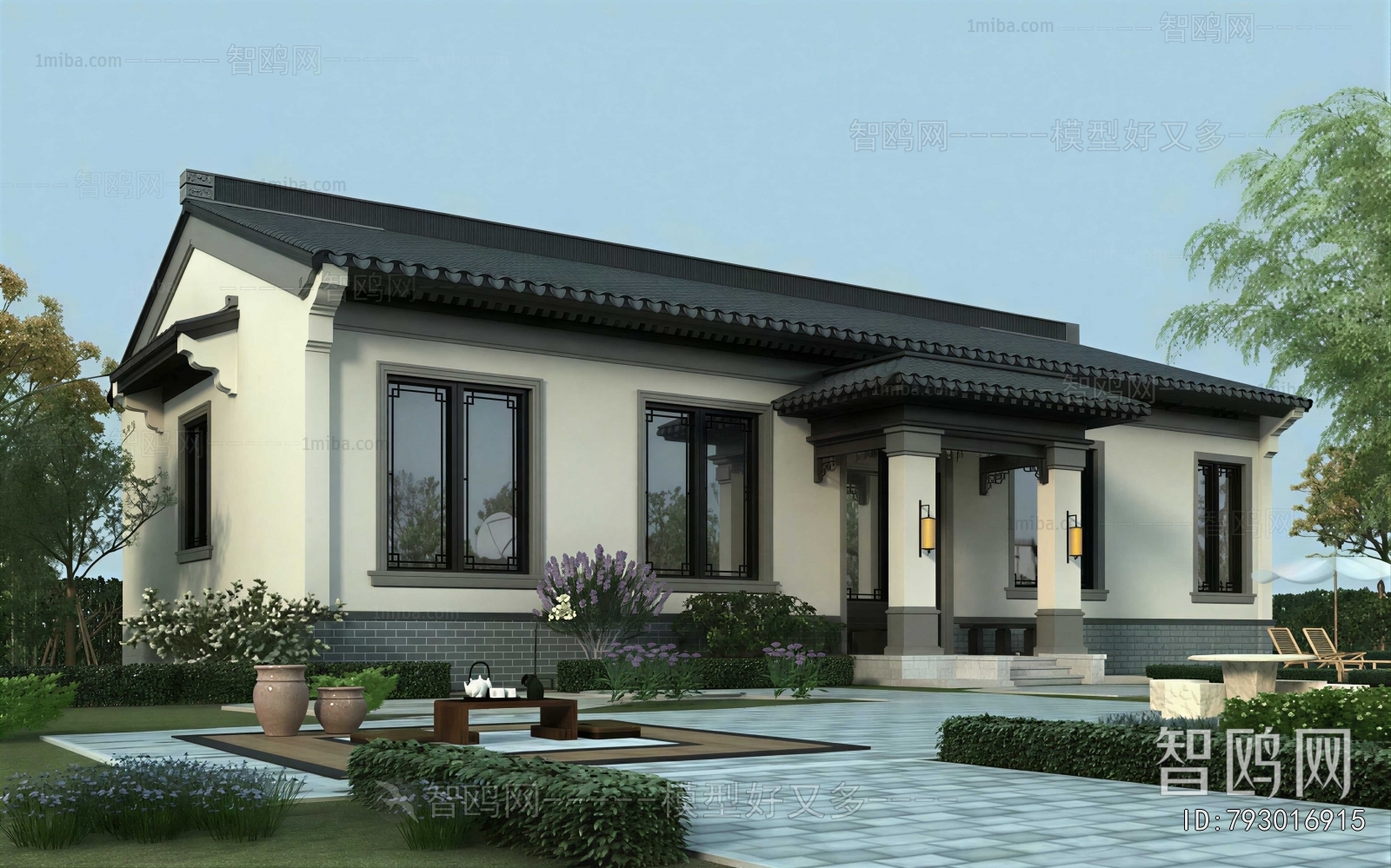 New Chinese Style Villa Appearance