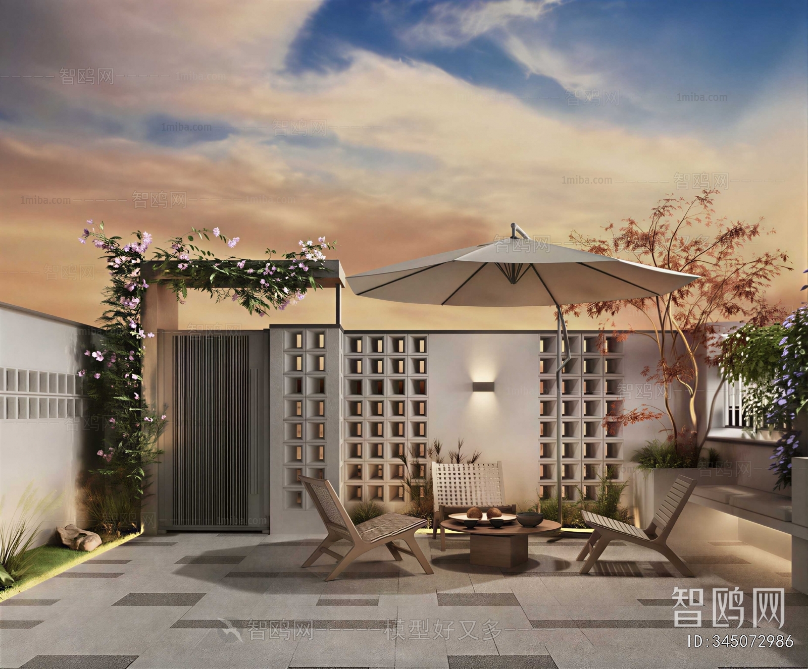 Modern Courtyard/landscape