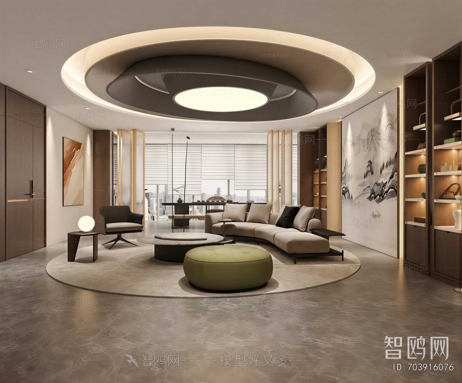 New Chinese Style A Living Room