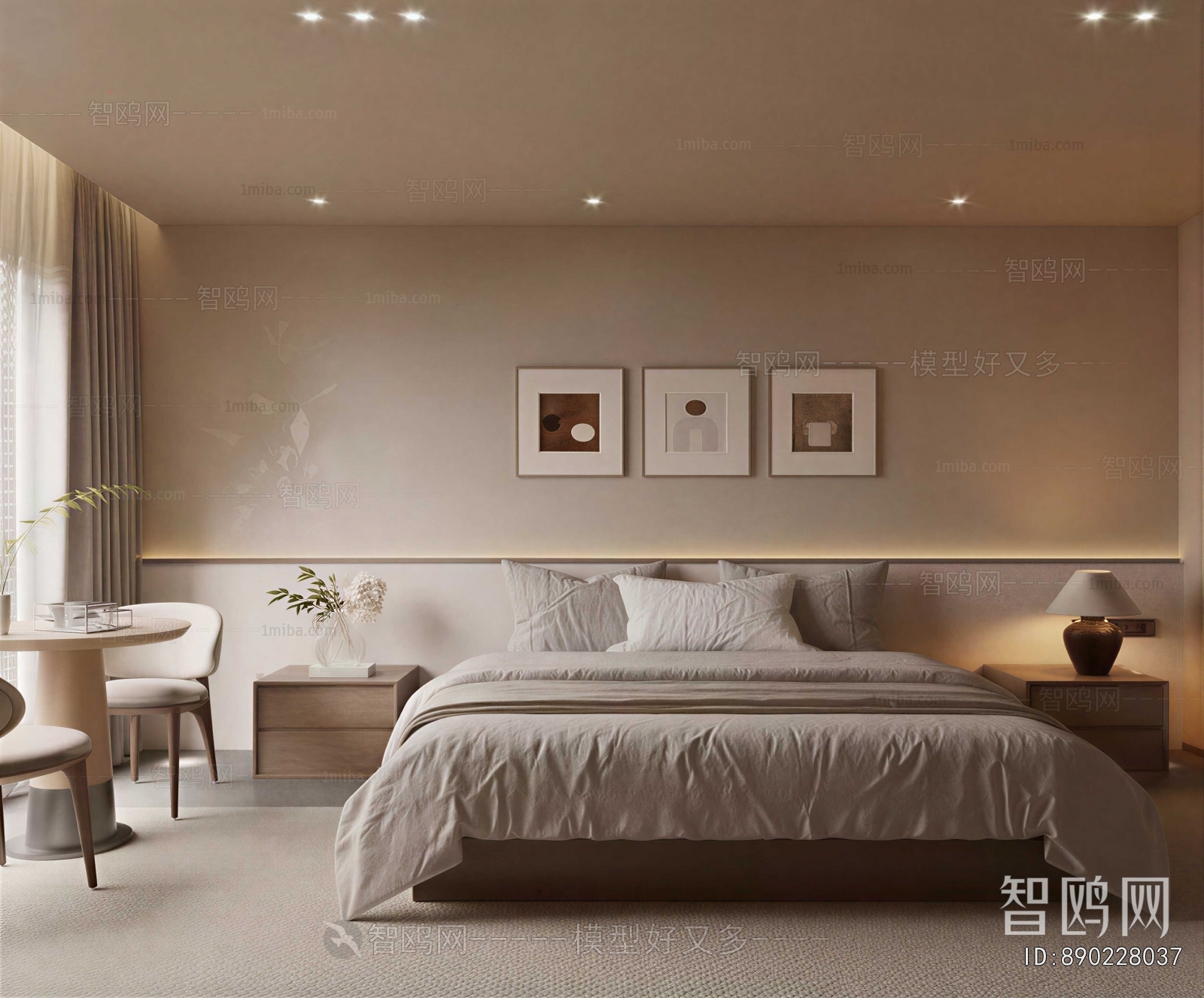 Wabi-sabi Style Guest Room