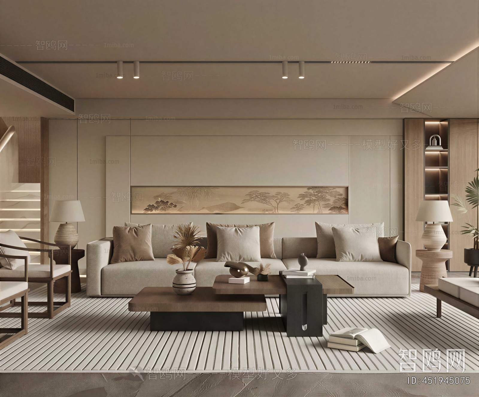 New Chinese Style A Living Room