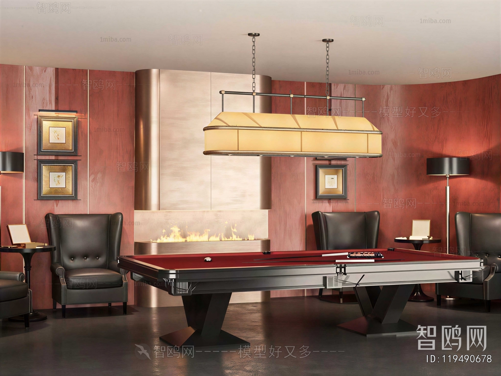 Modern Billiards Room
