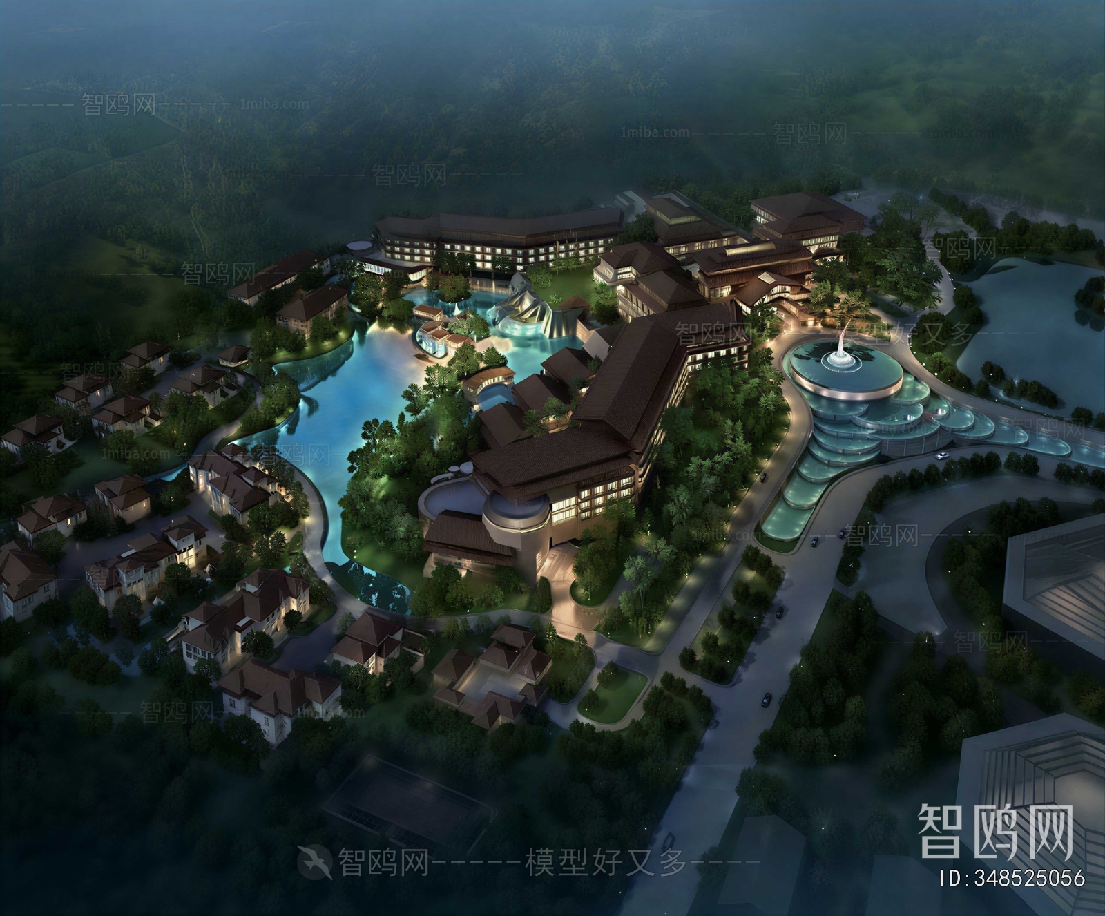 Modern Architectural Bird's-eye View Planning