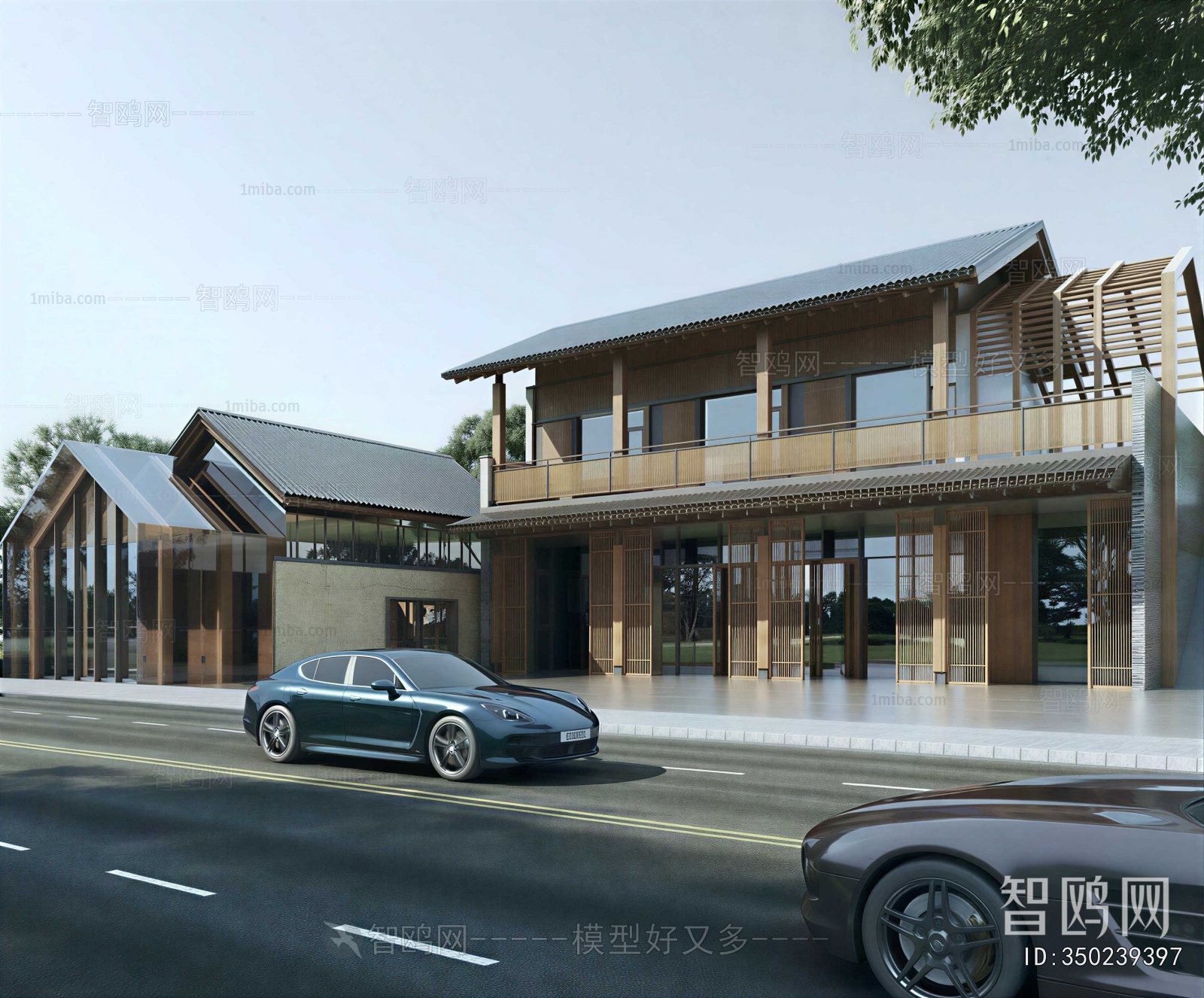 New Chinese Style Appearance Of Commercial Building