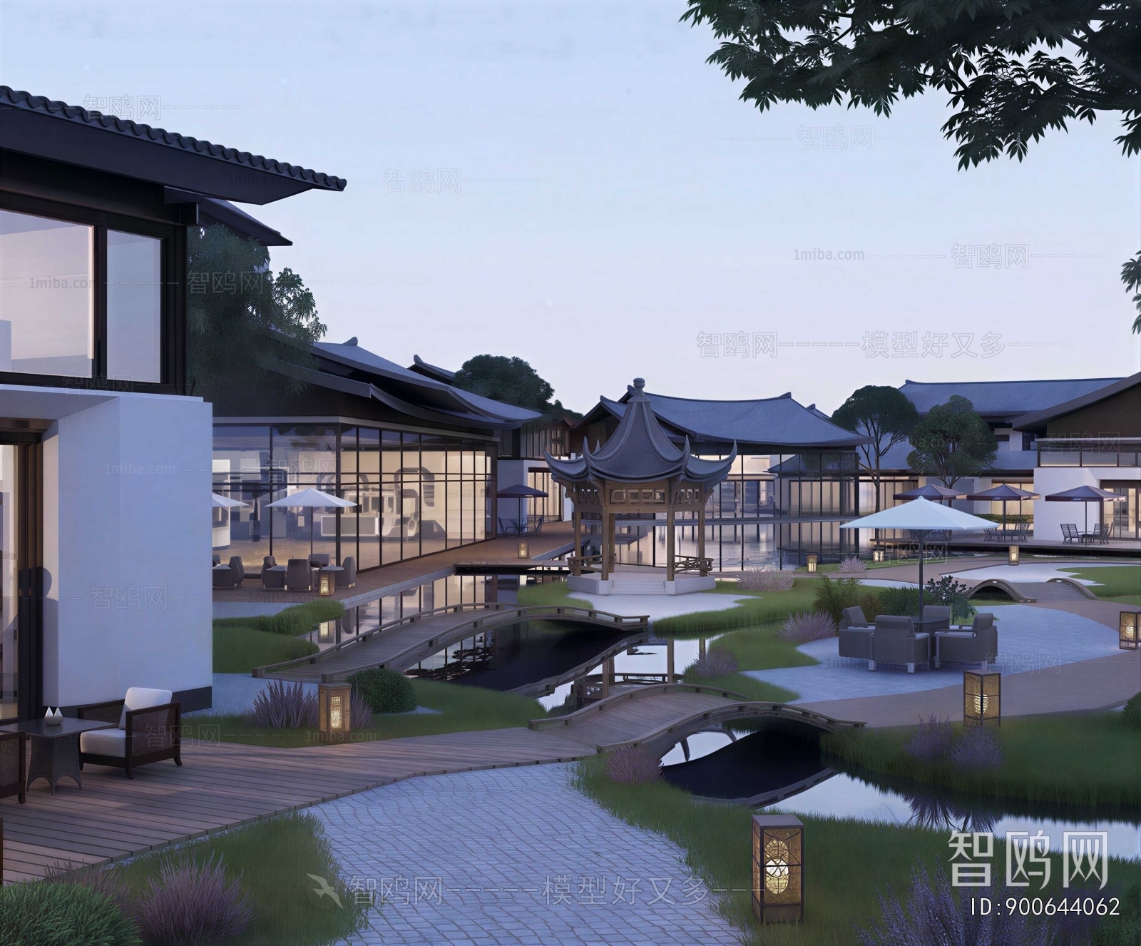 New Chinese Style Courtyard/landscape
