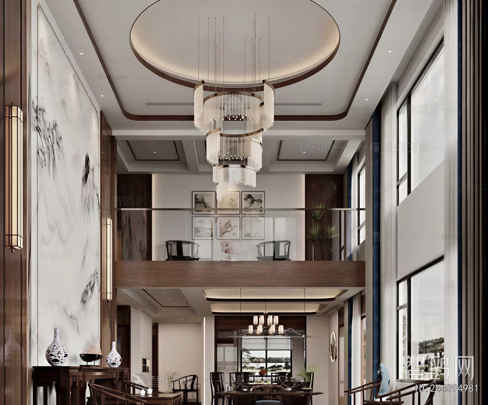 New Chinese Style A Living Room