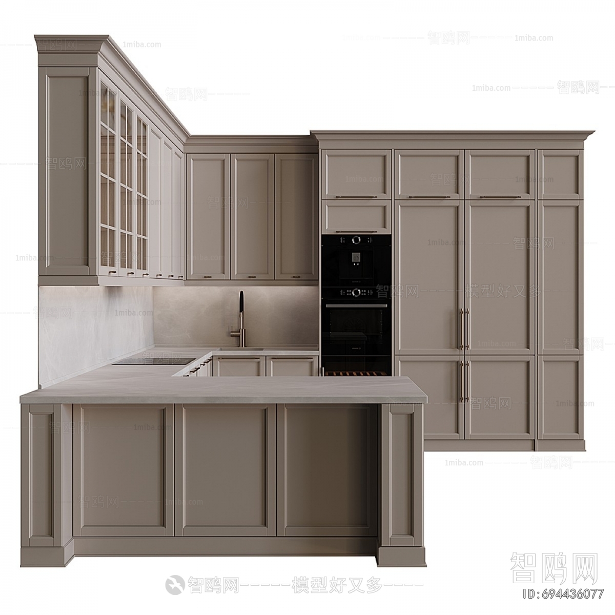 Simple European Style Kitchen Cabinet