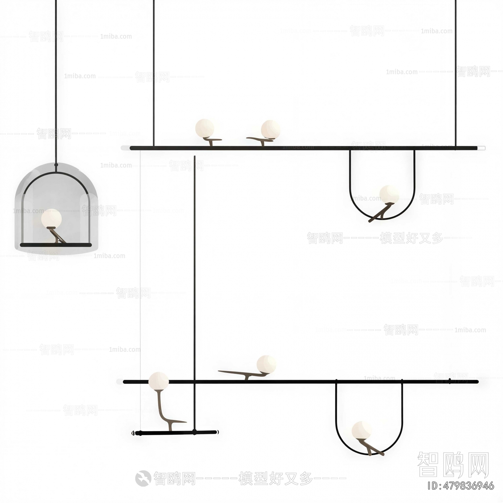 Modern Long Chandelier