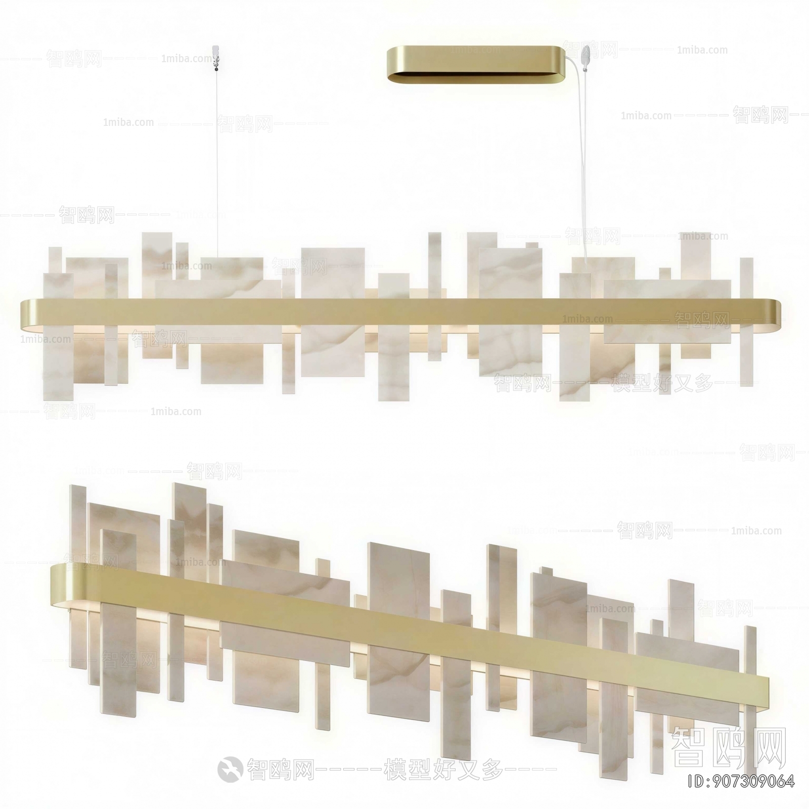 Modern Long Chandelier