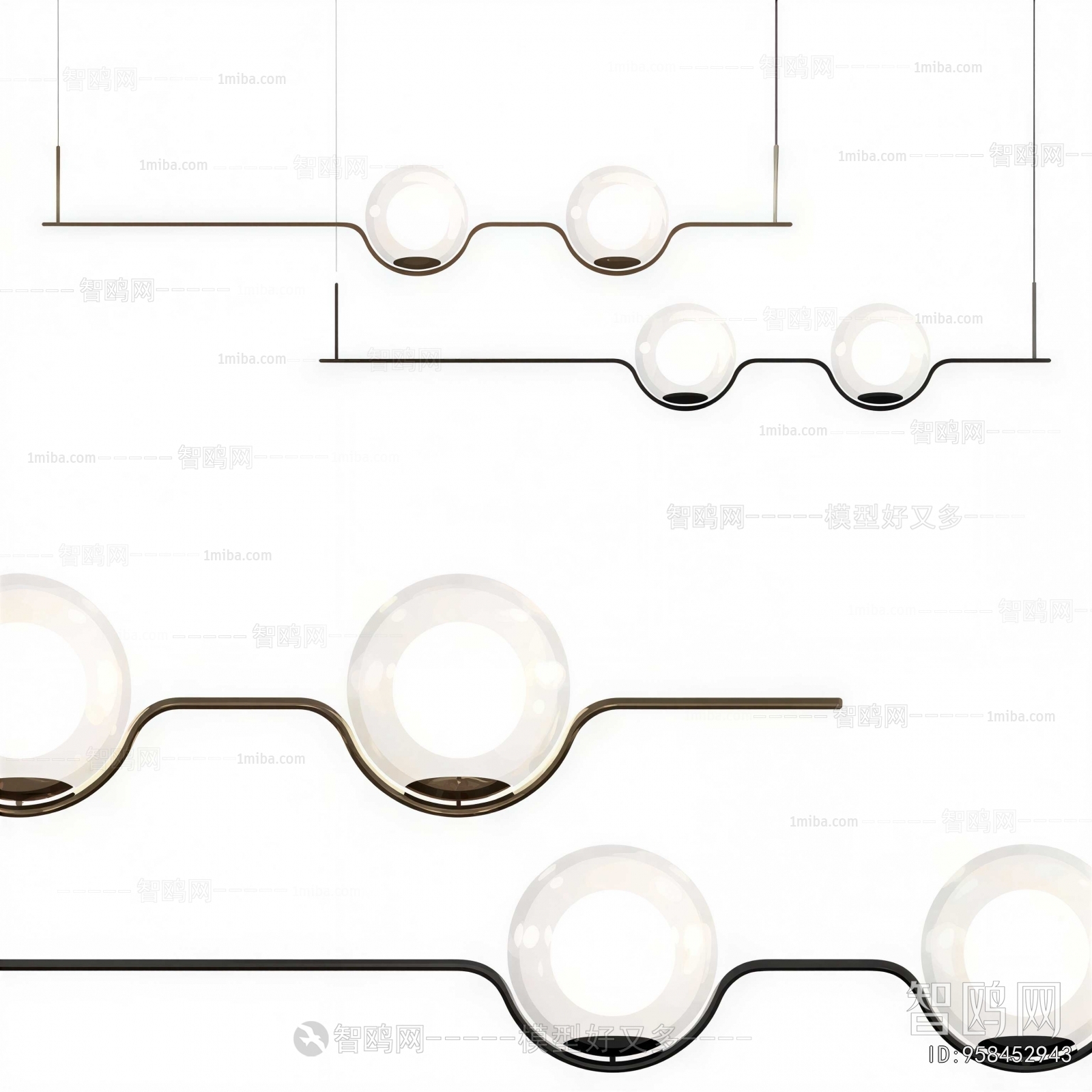 Modern Long Chandelier