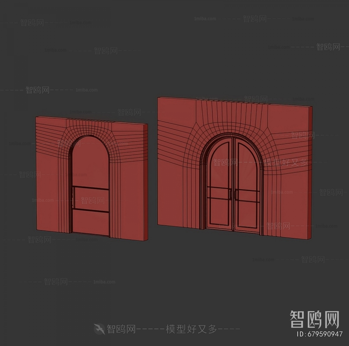 Simple European Style Double Door