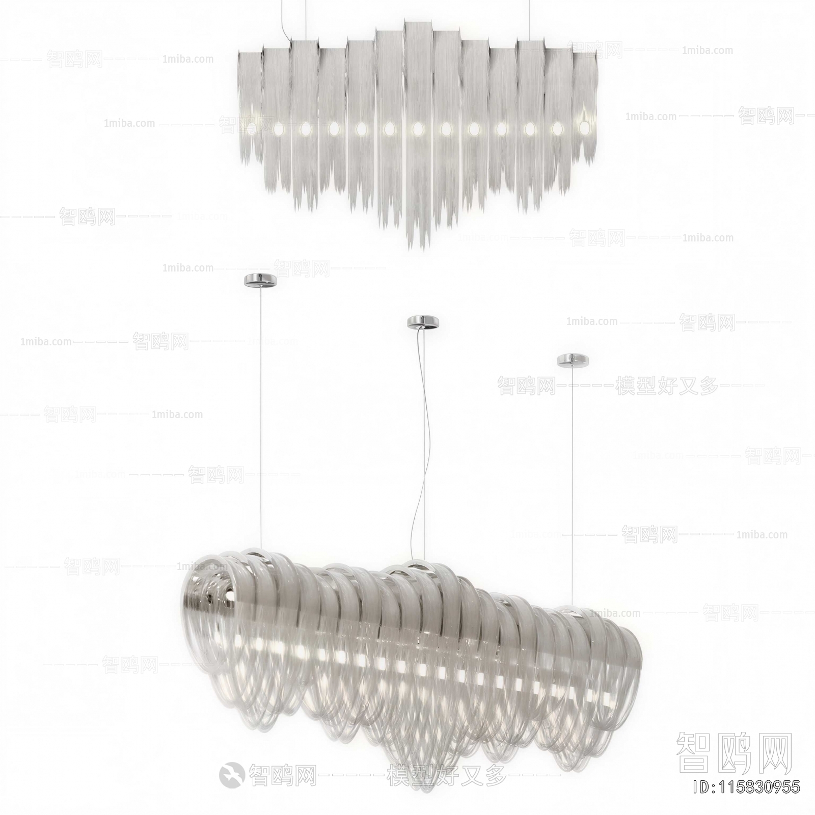 Modern Long Chandelier