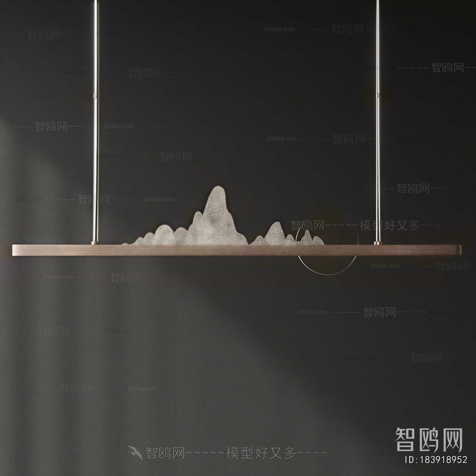 New Chinese Style Long Chandelier