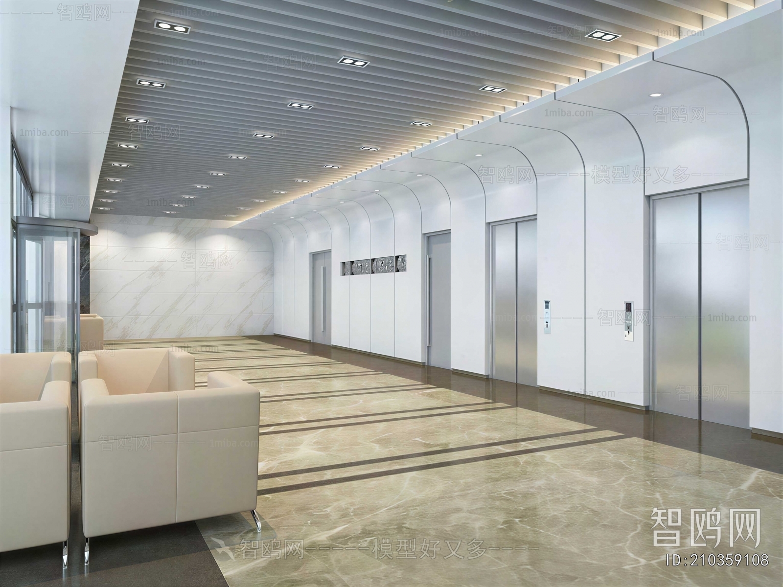 Modern Office Elevator Hall