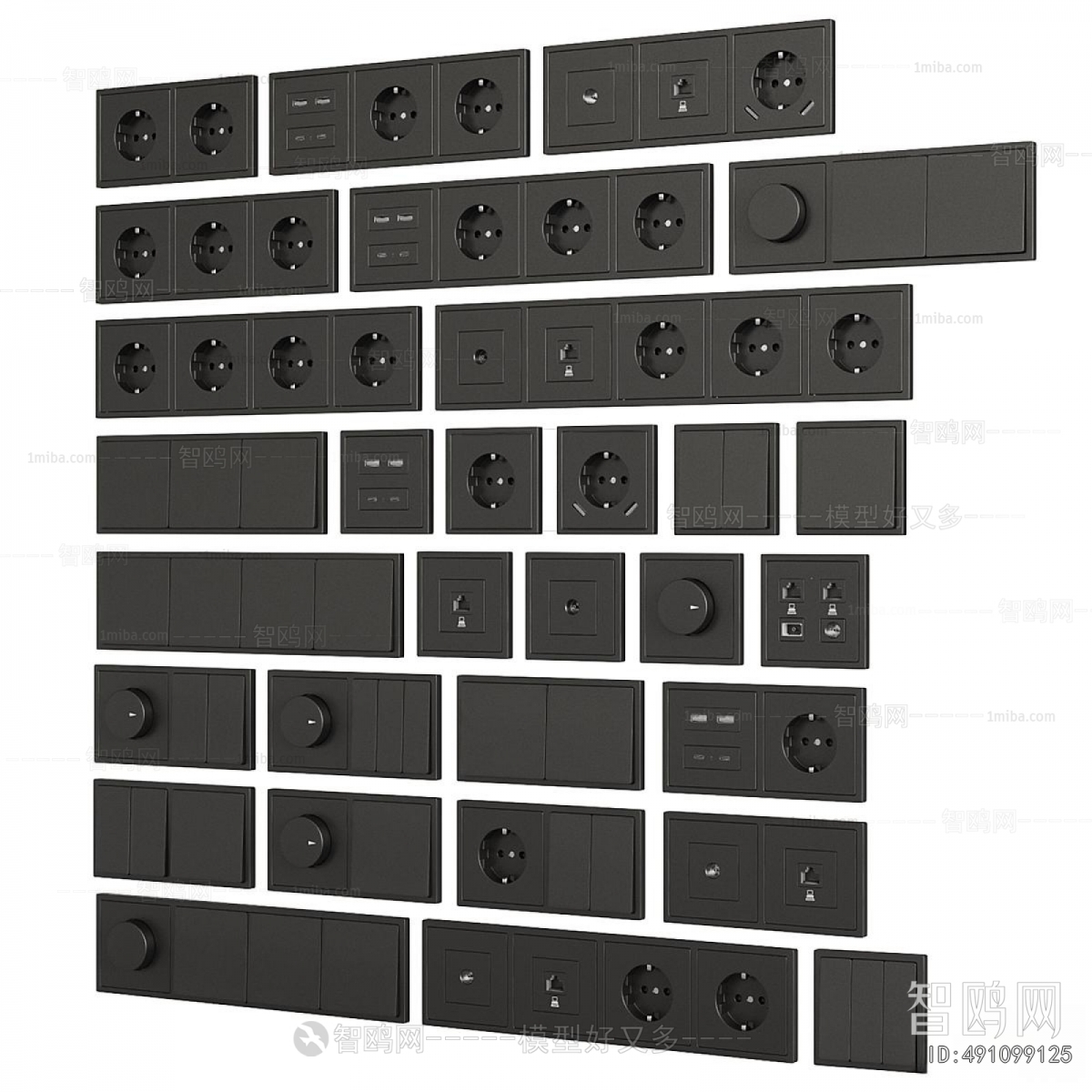 Modern Switch Socket Panel