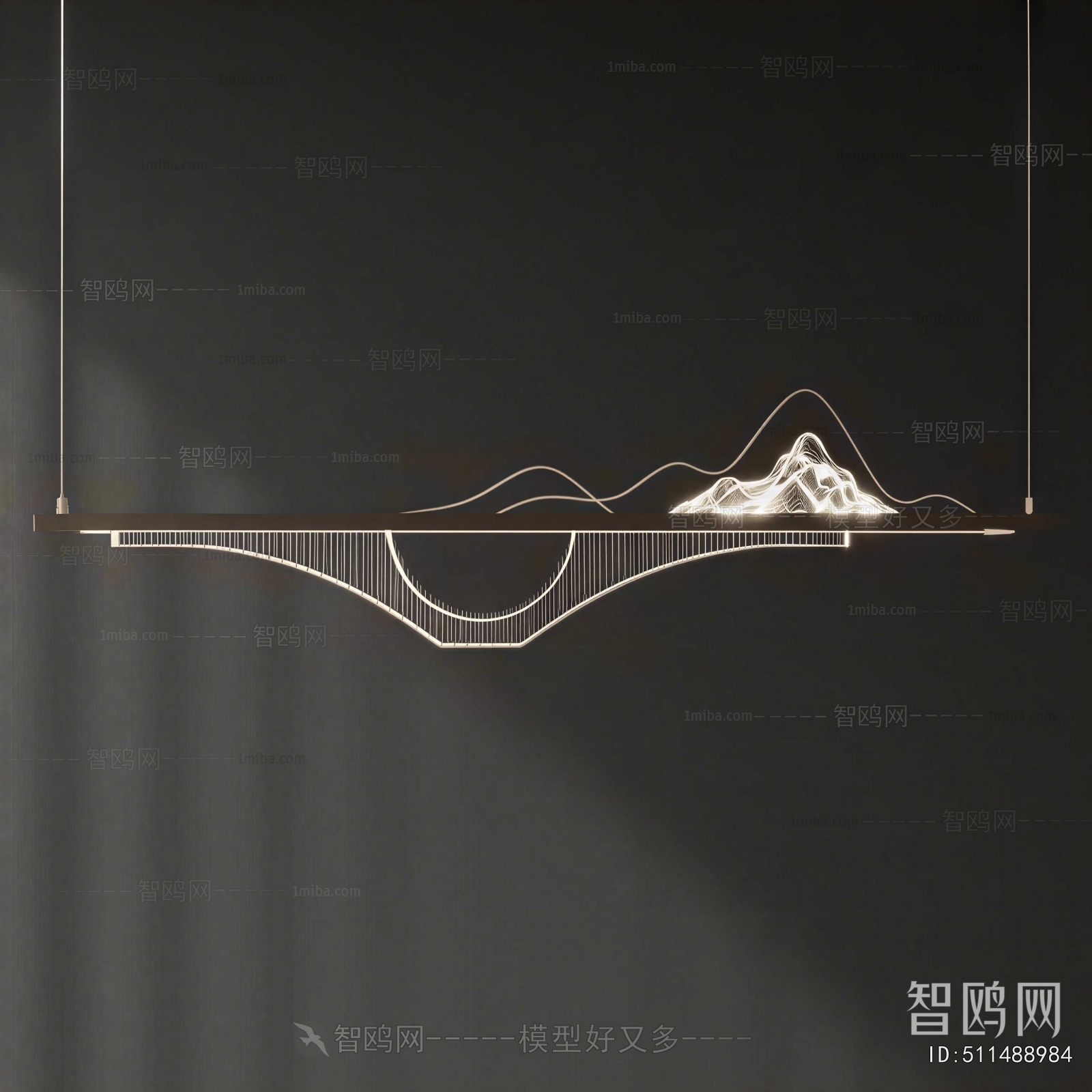 New Chinese Style Long Chandelier