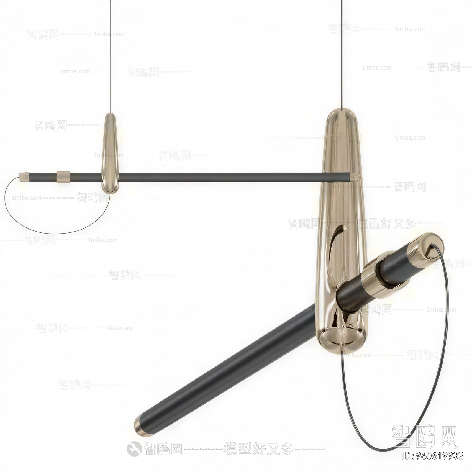 Modern Long Chandelier