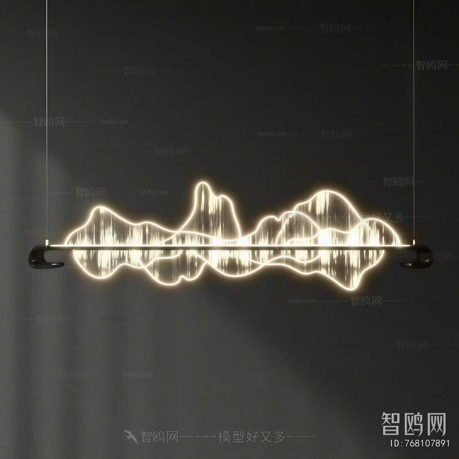 New Chinese Style Long Chandelier