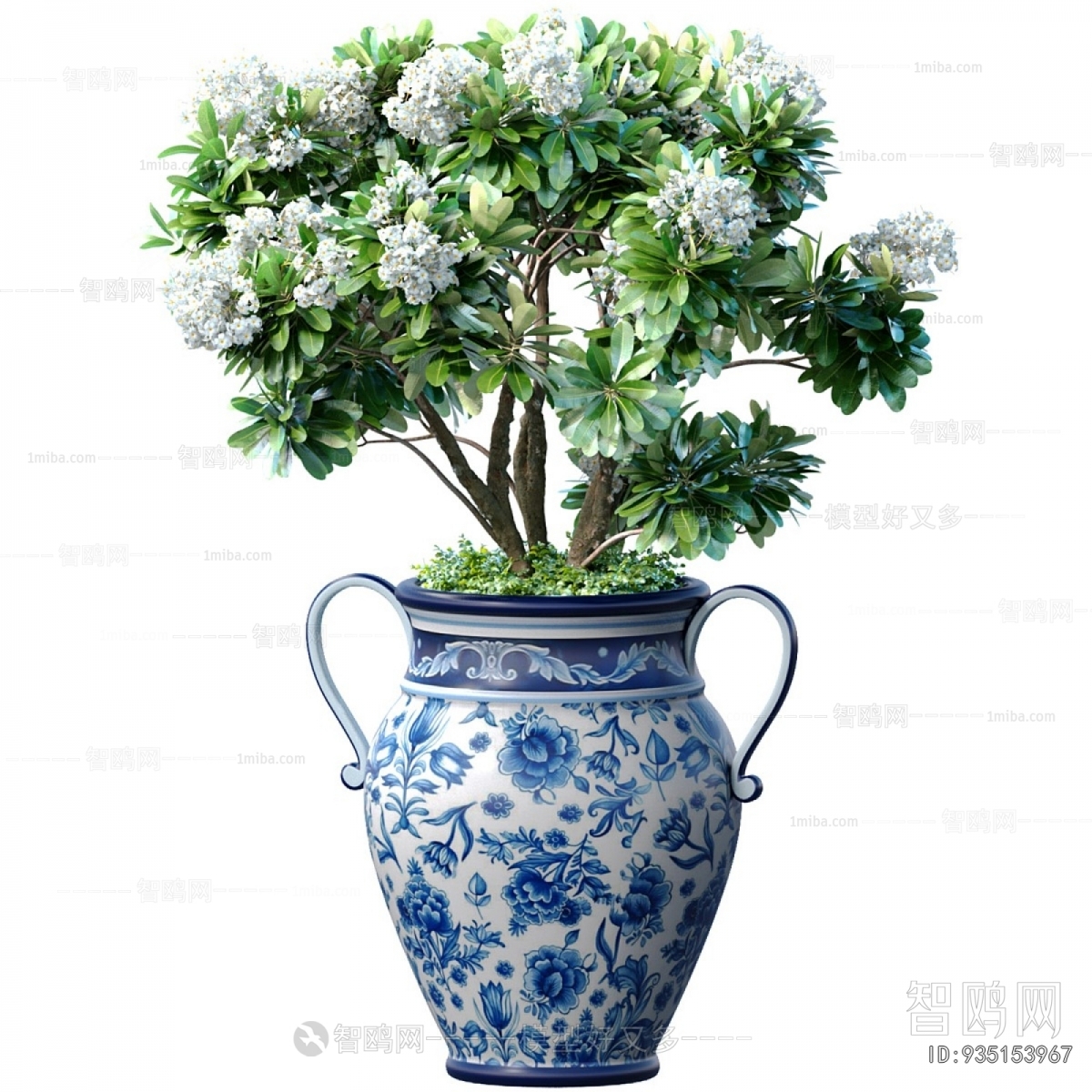 New Chinese Style Ground Green Plant Potted Plants