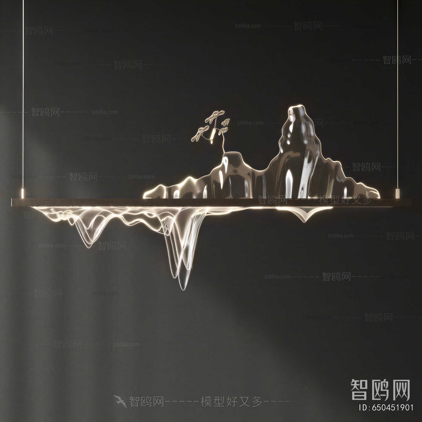 New Chinese Style Long Chandelier