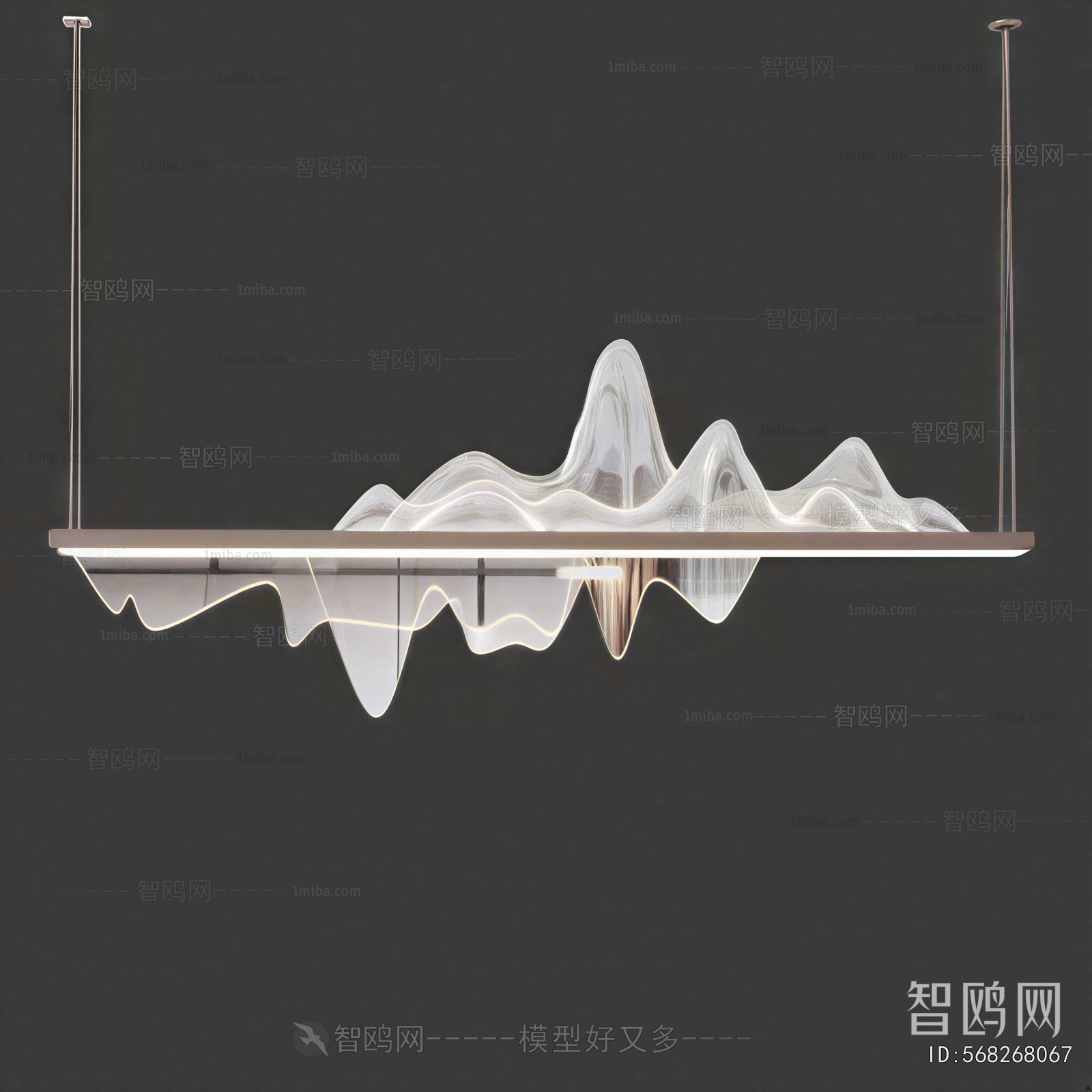 New Chinese Style Long Chandelier