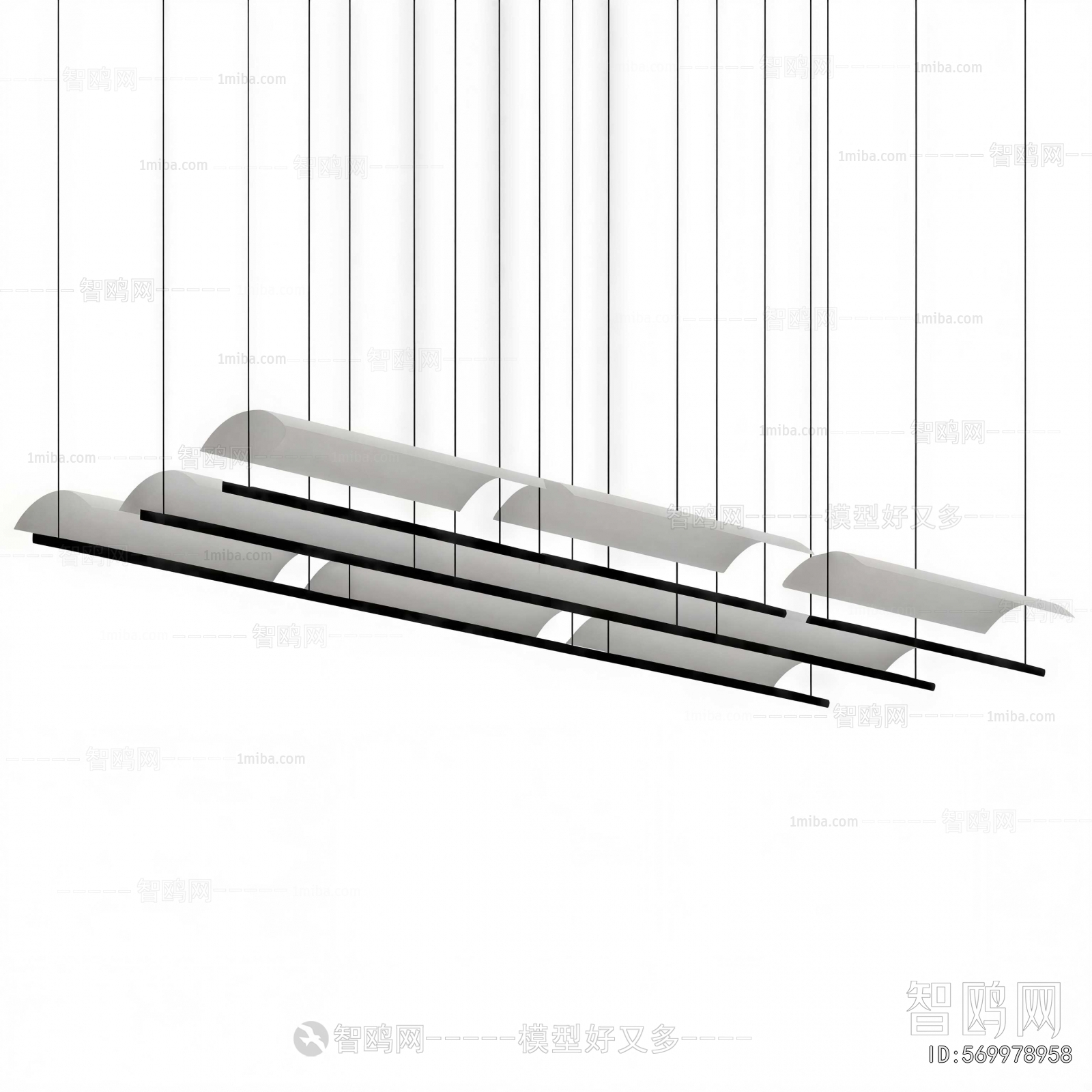 Modern Long Chandelier