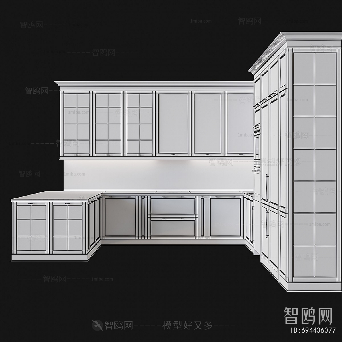 Simple European Style Kitchen Cabinet