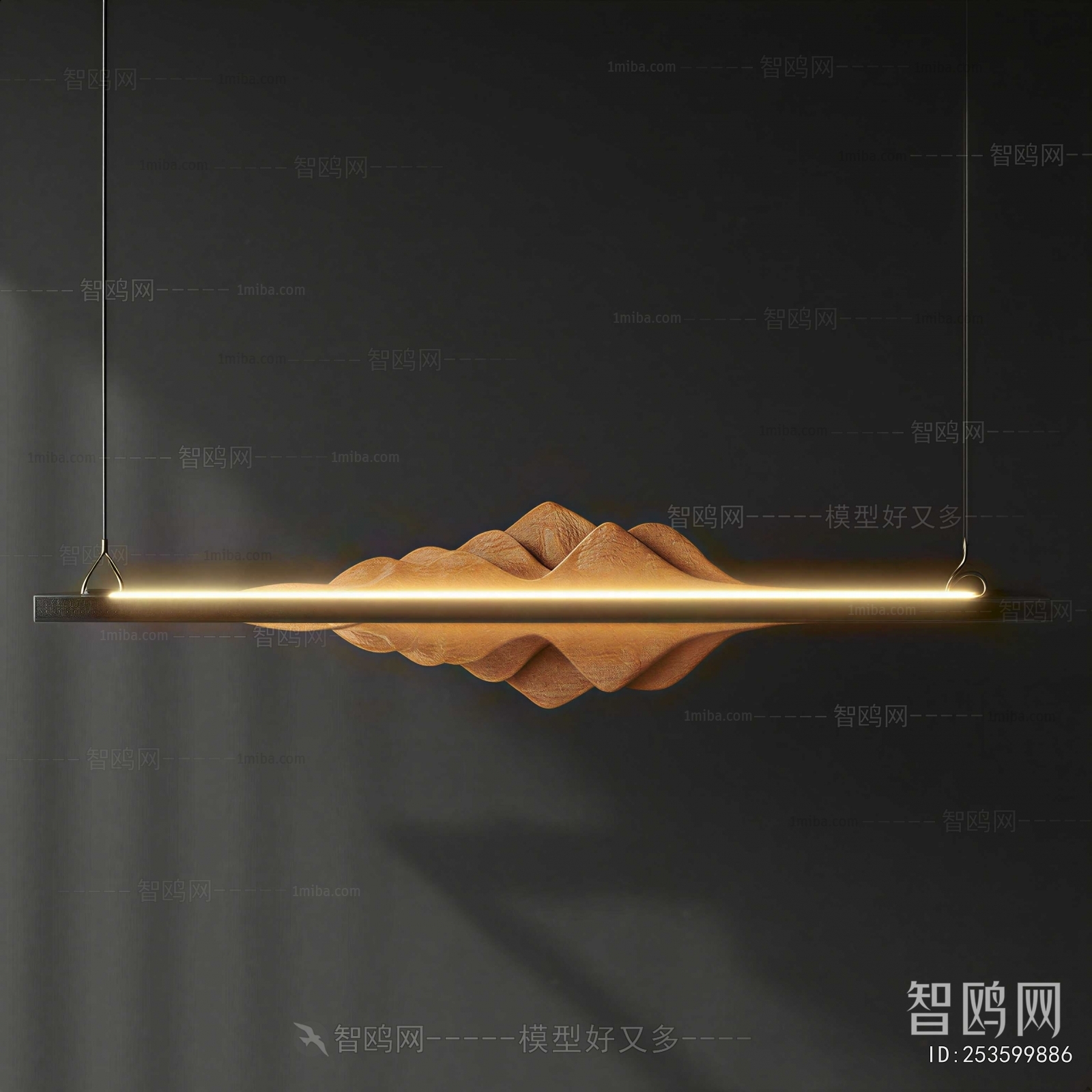 New Chinese Style Long Chandelier