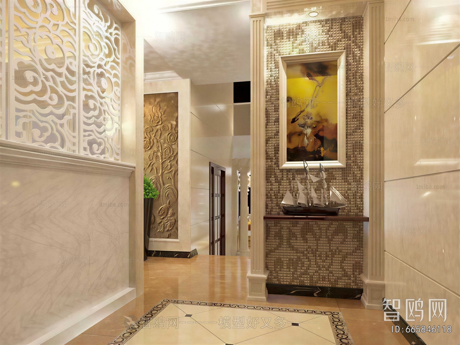 European Style Hallway