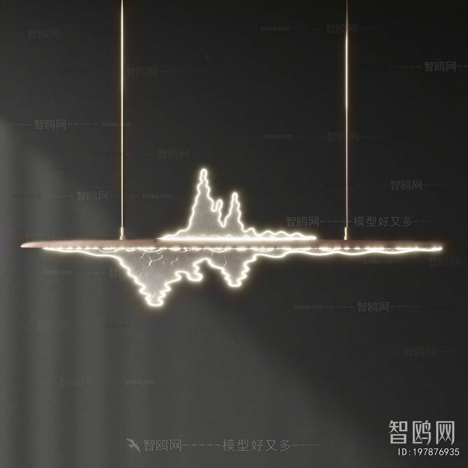 New Chinese Style Long Chandelier