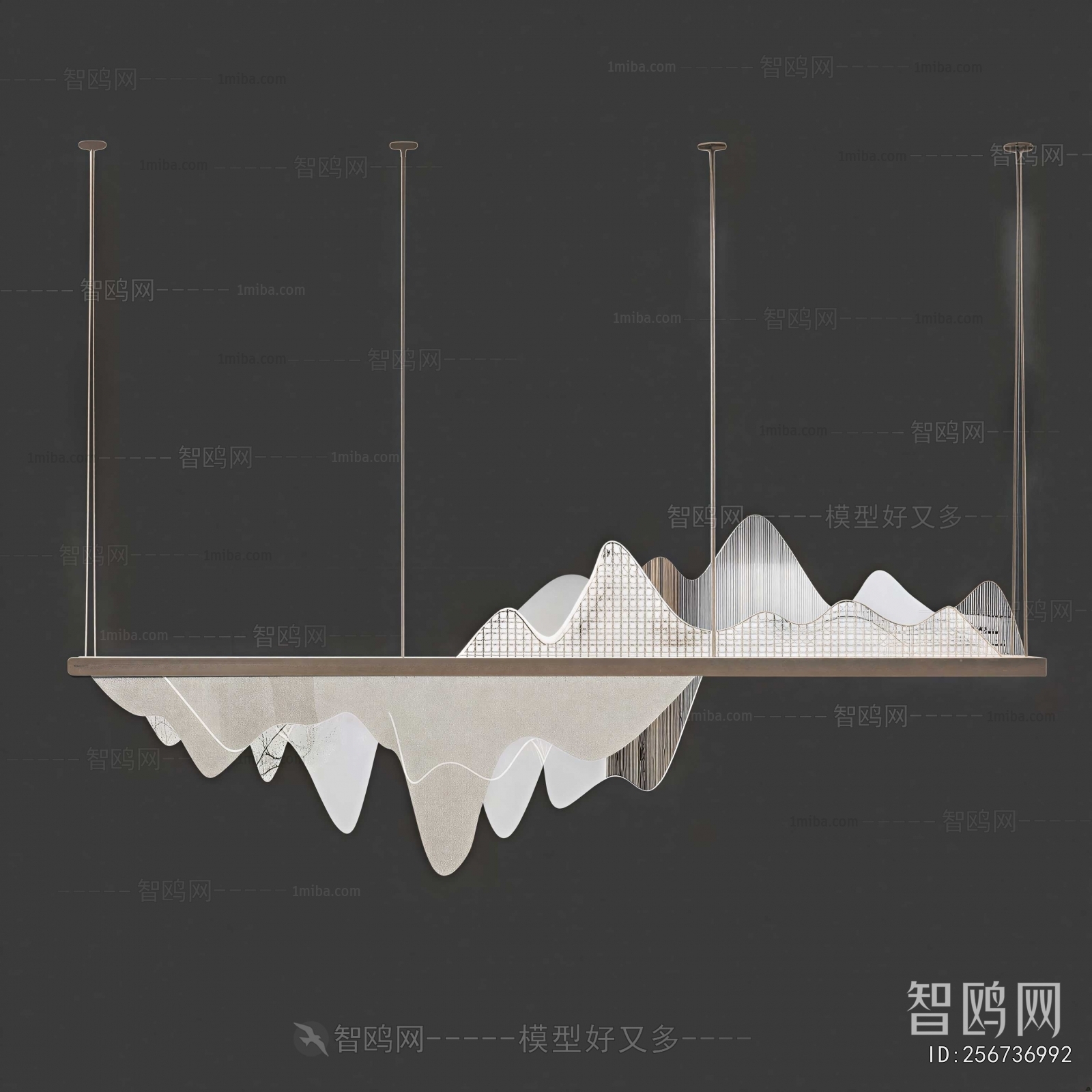 New Chinese Style Long Chandelier