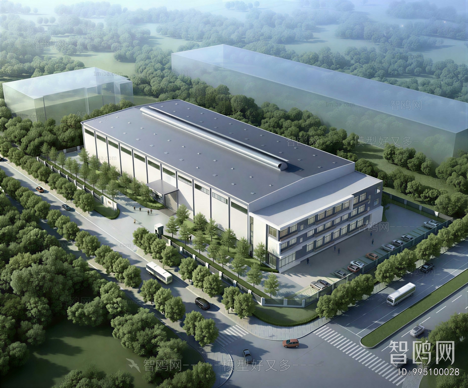 Modern Architectural Bird's-eye View Planning