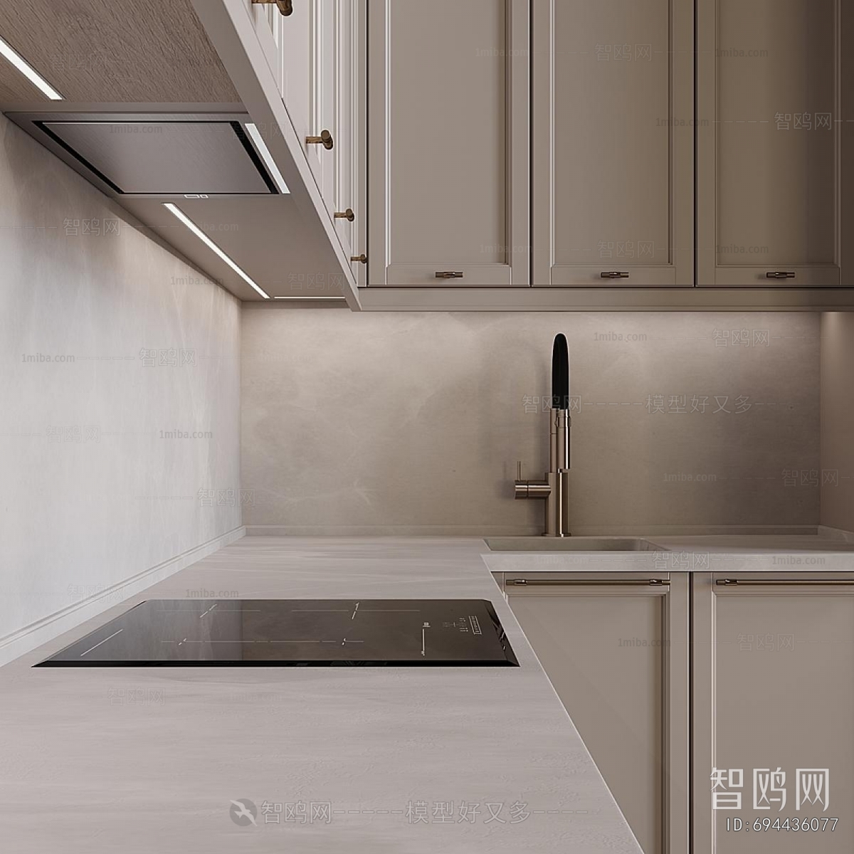 Simple European Style Kitchen Cabinet