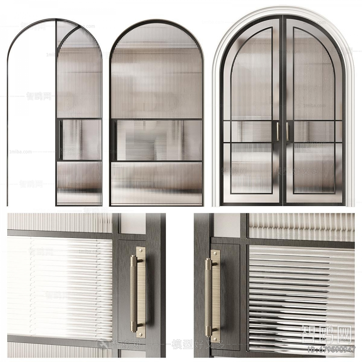 Simple European Style Double Door