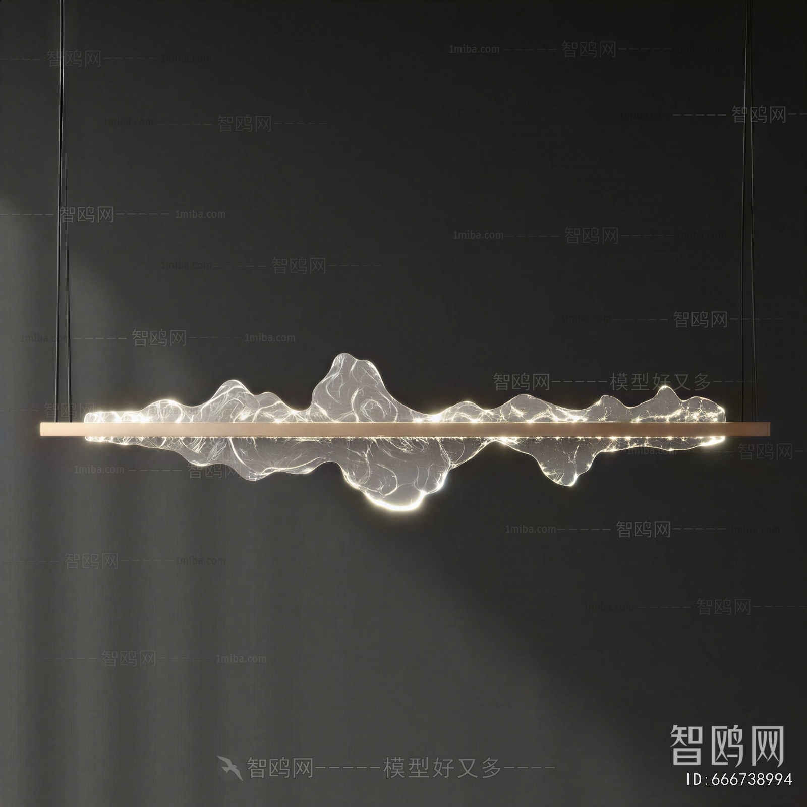 New Chinese Style Long Chandelier