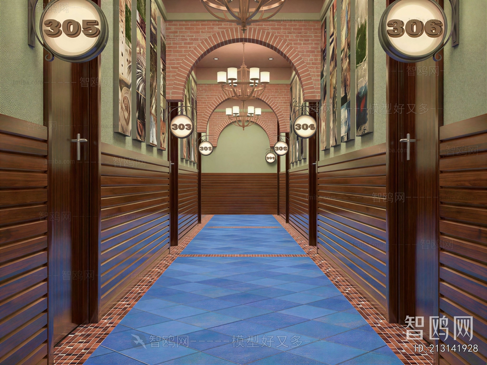 Retro Style Corridor