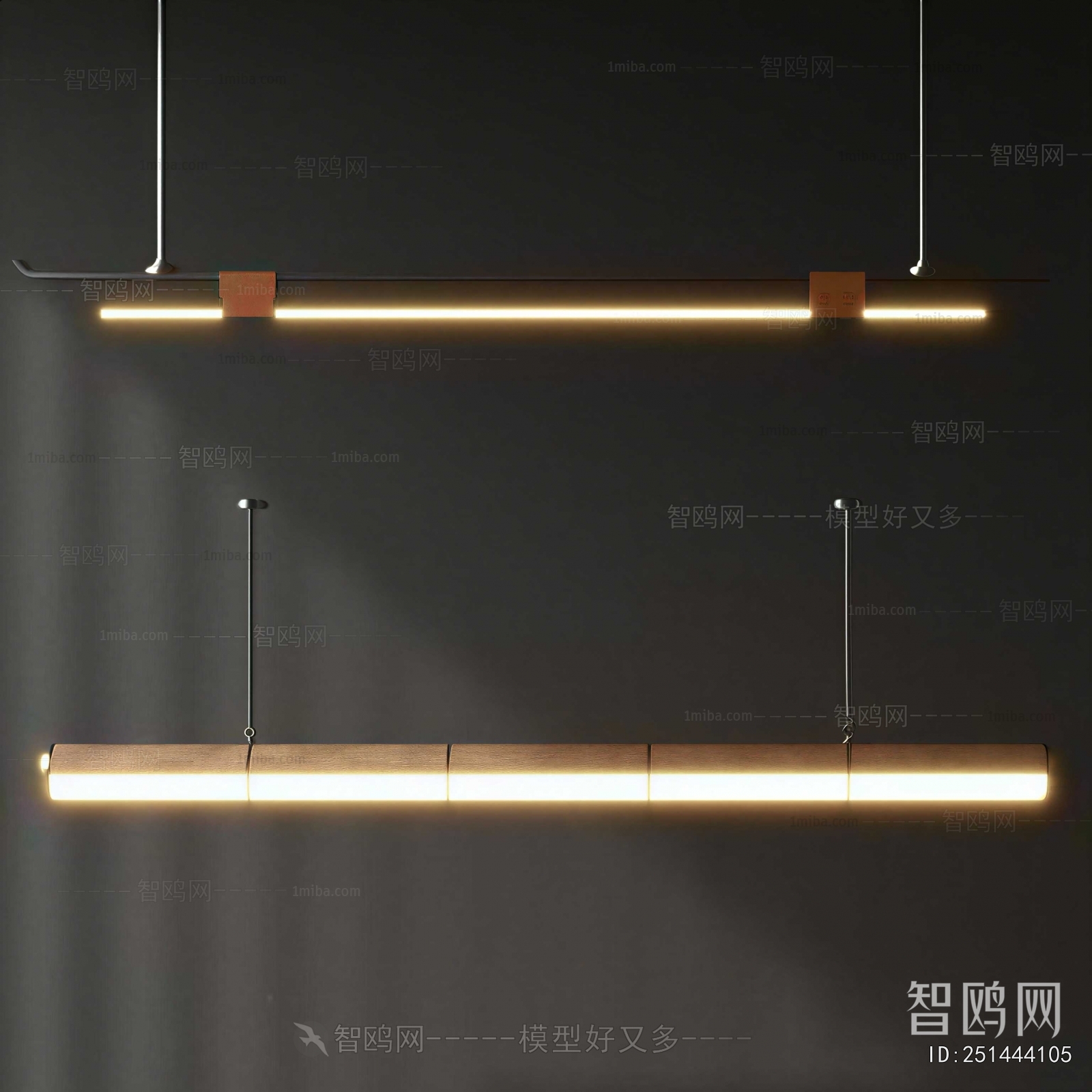 New Chinese Style Long Chandelier