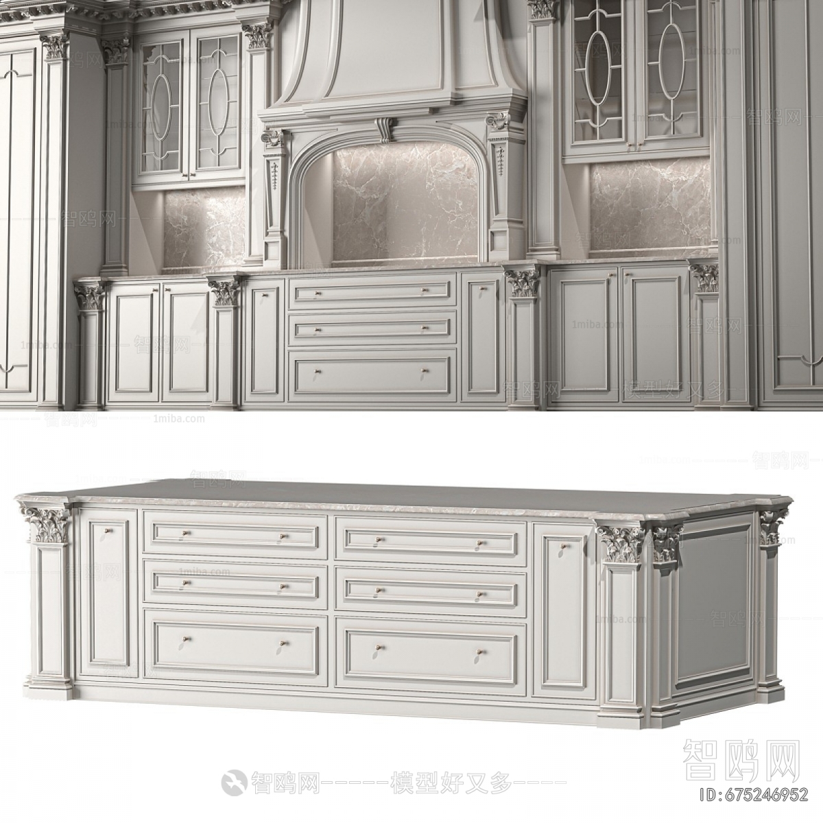 French Style Kitchen Cabinet