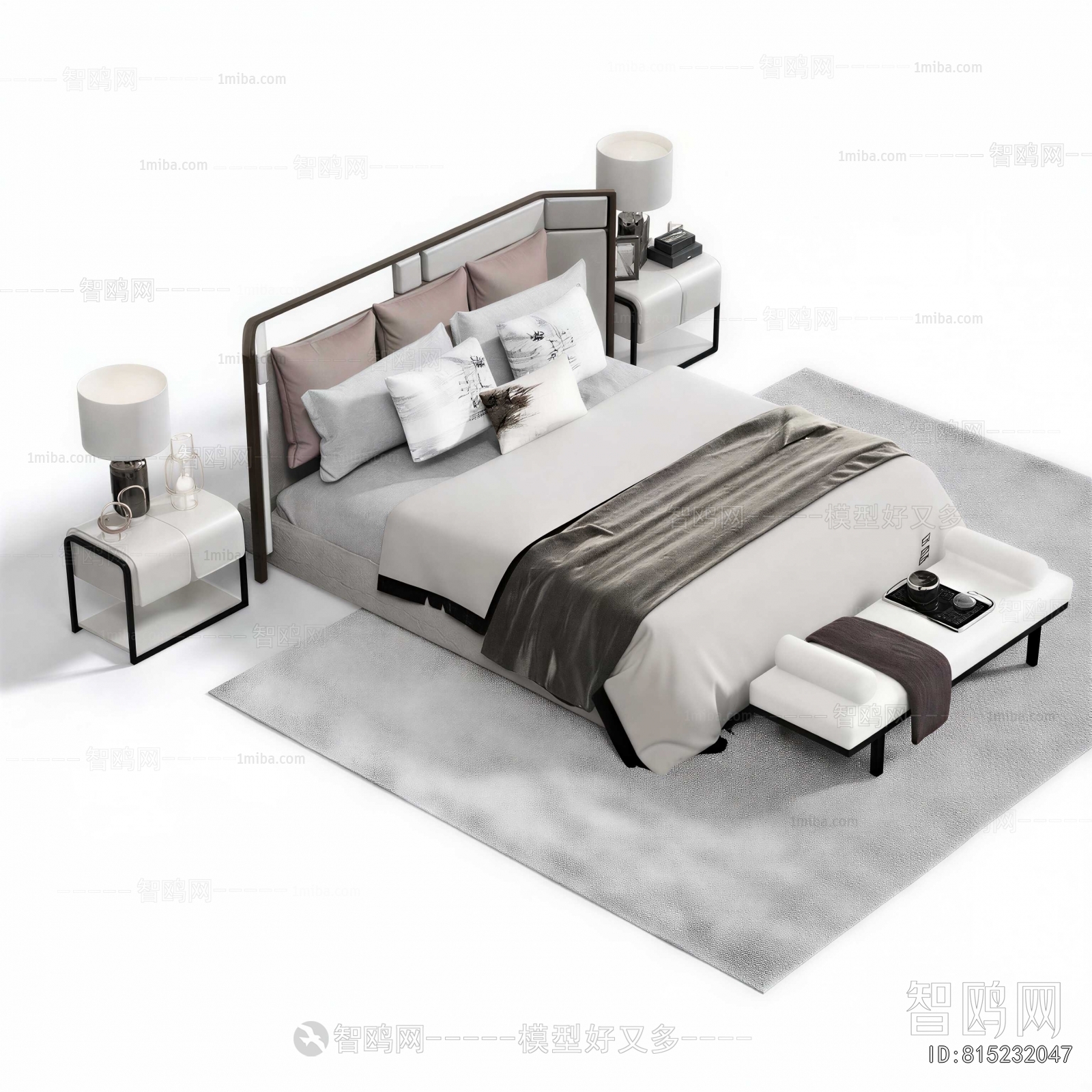 New Chinese Style Double Bed