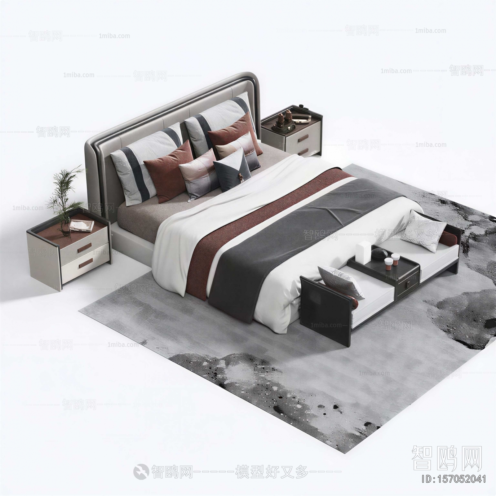 New Chinese Style Double Bed