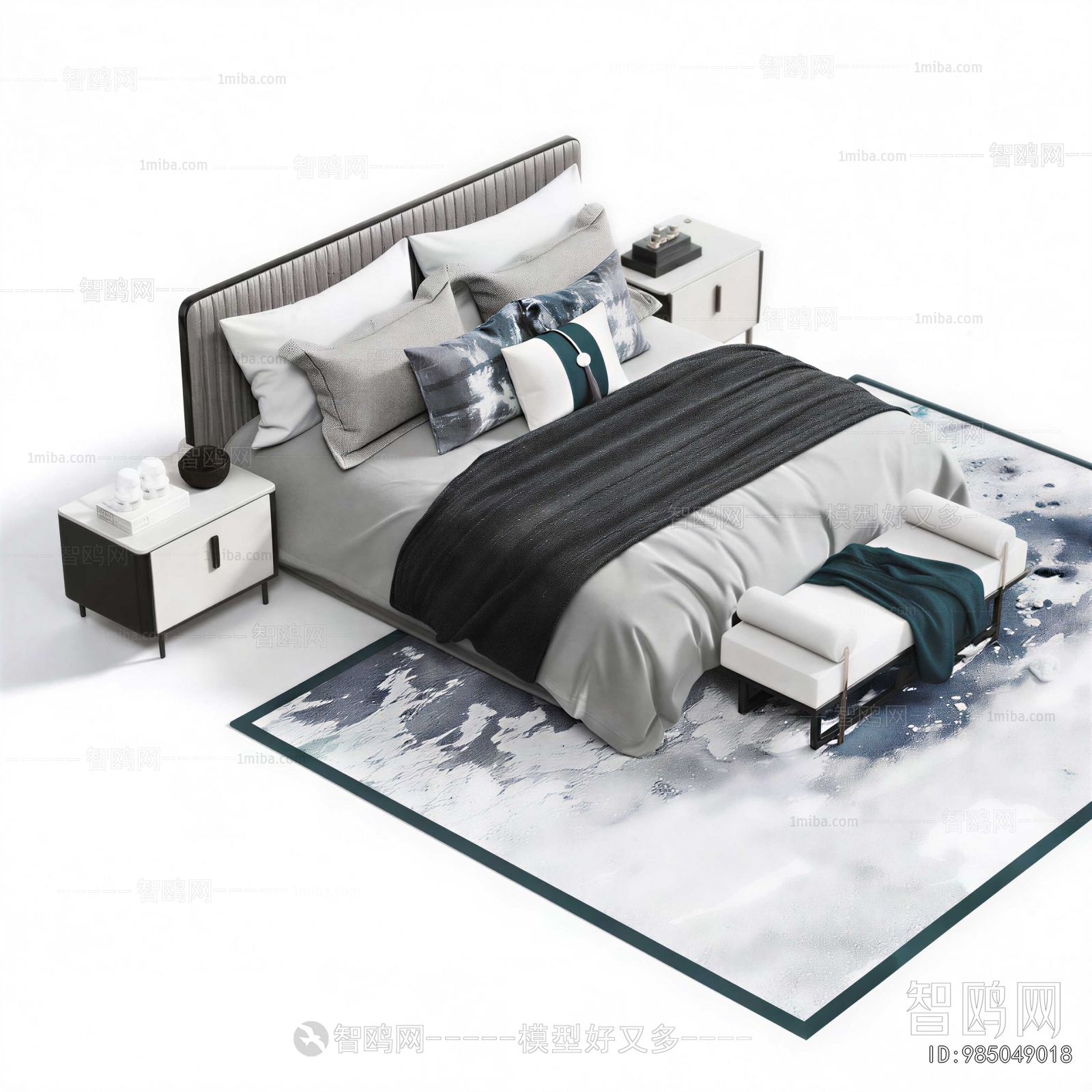 New Chinese Style Double Bed