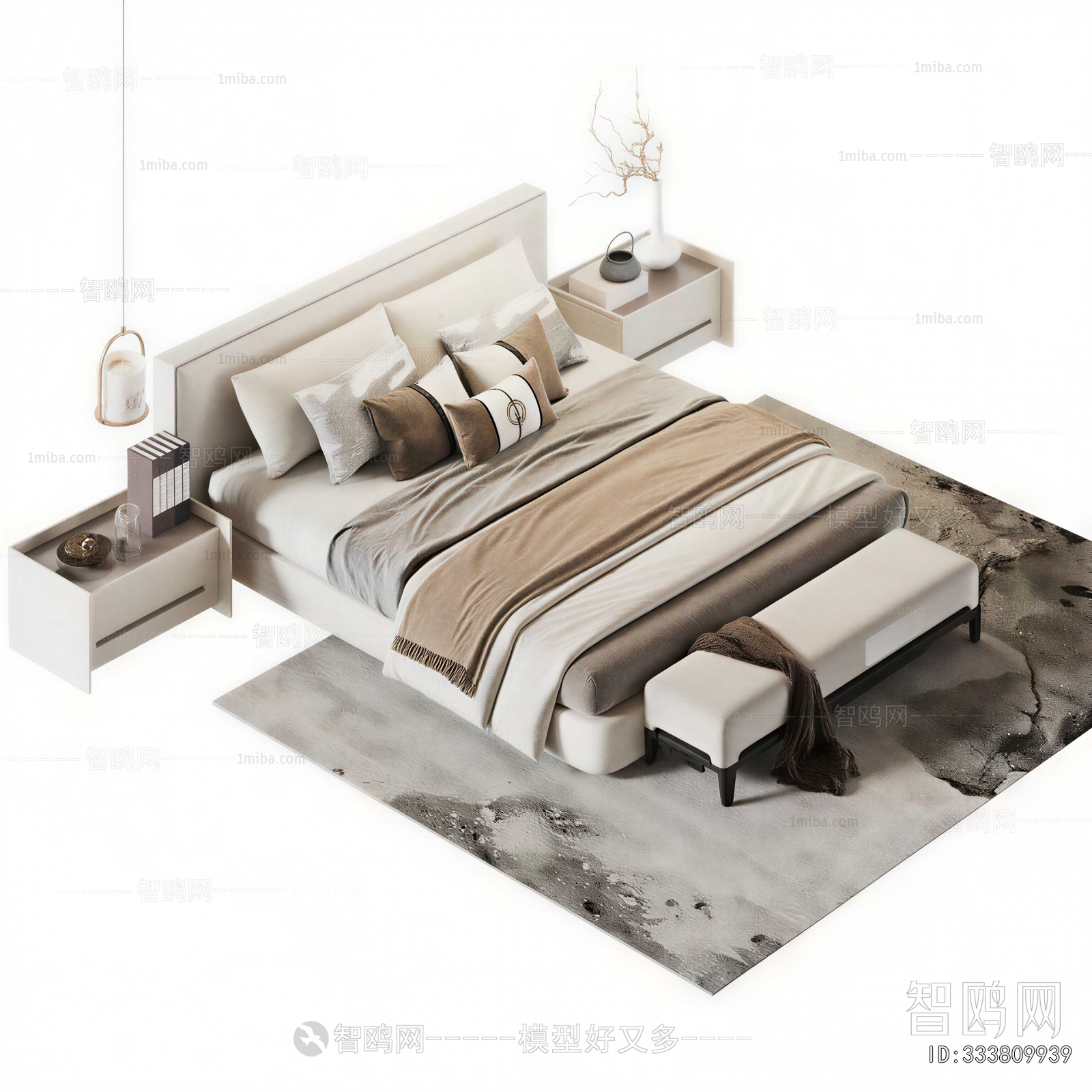 New Chinese Style Double Bed