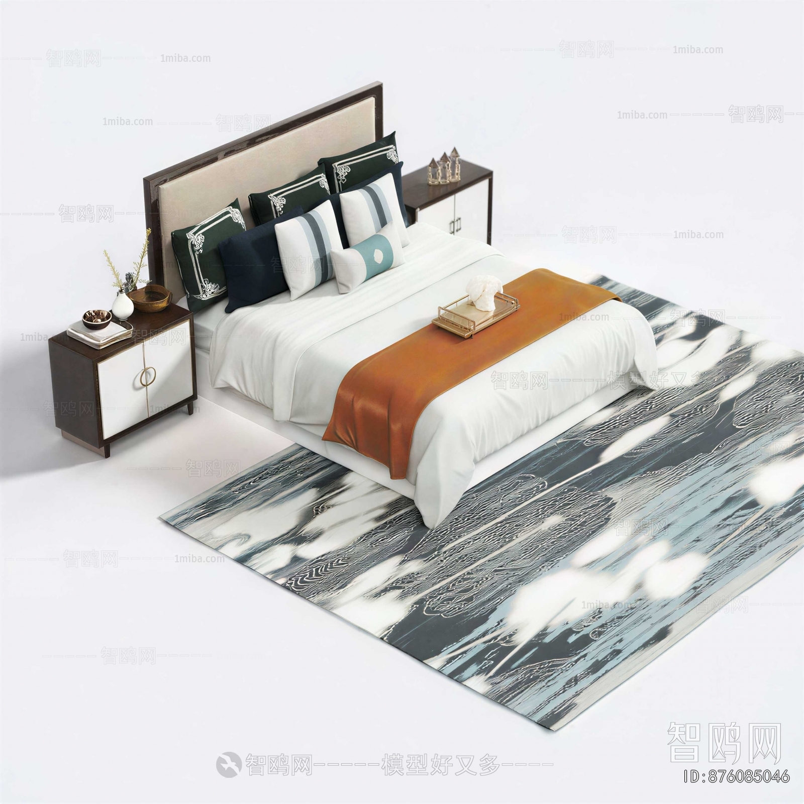 New Chinese Style Double Bed