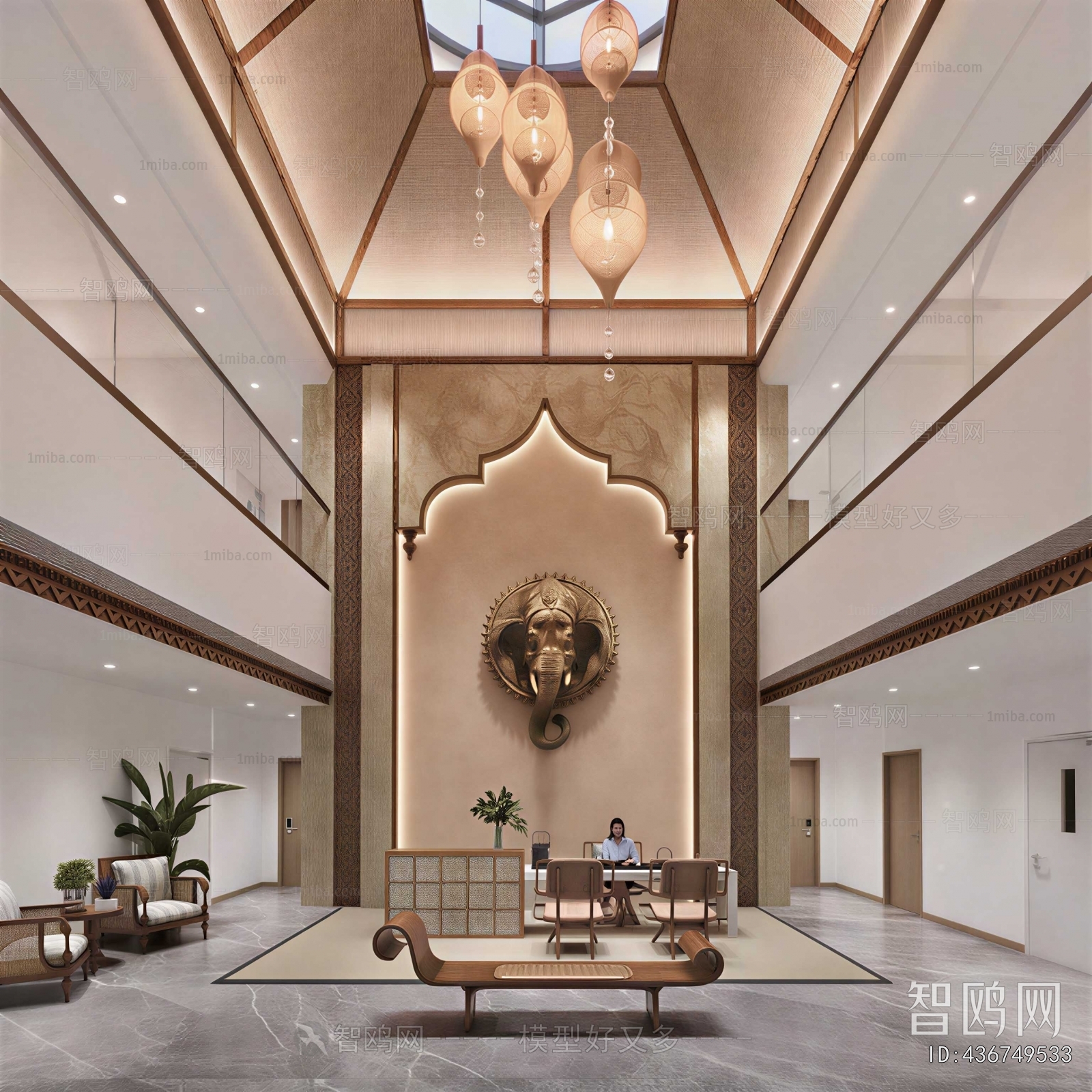 Southeast Asian Style Lobby Hall