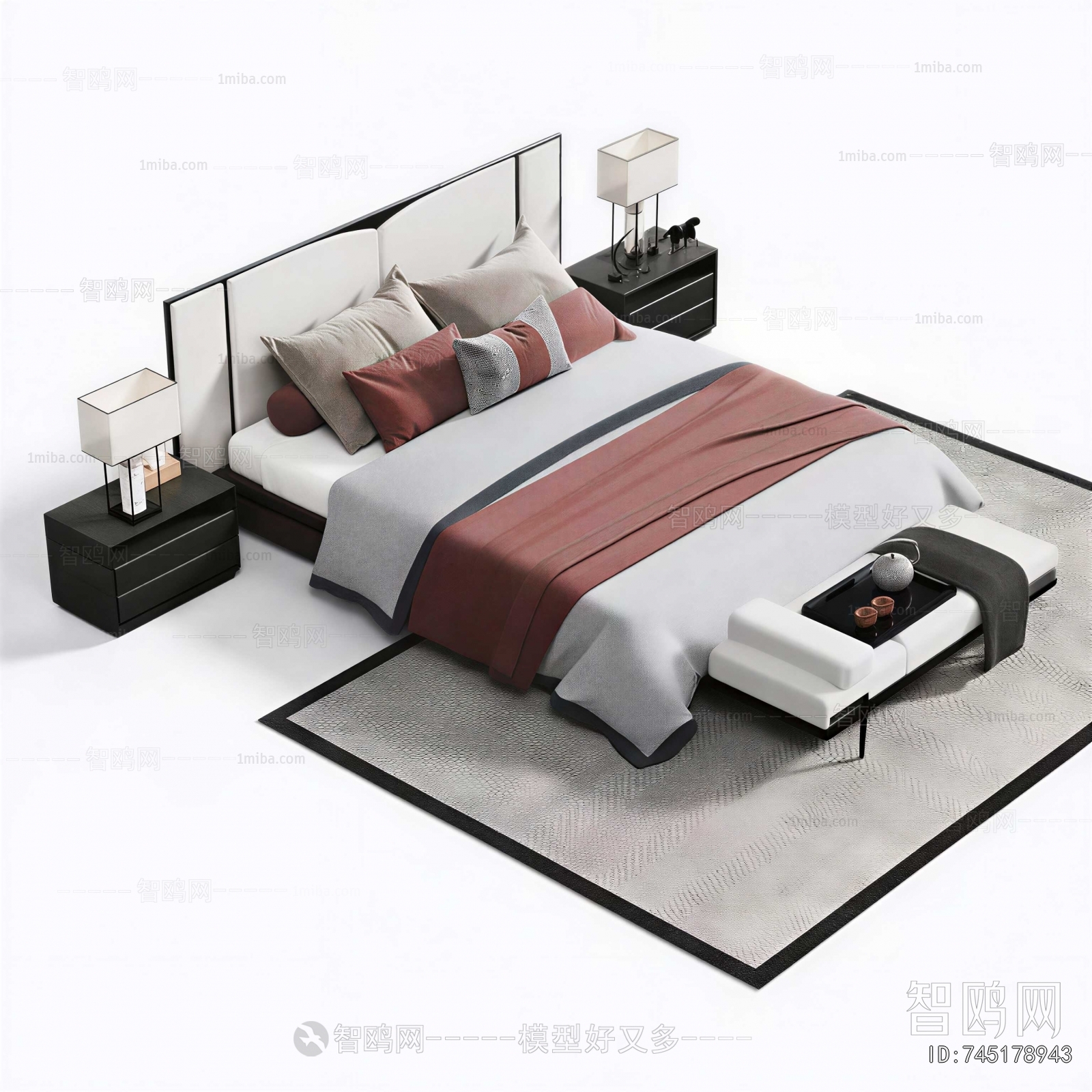 New Chinese Style Double Bed
