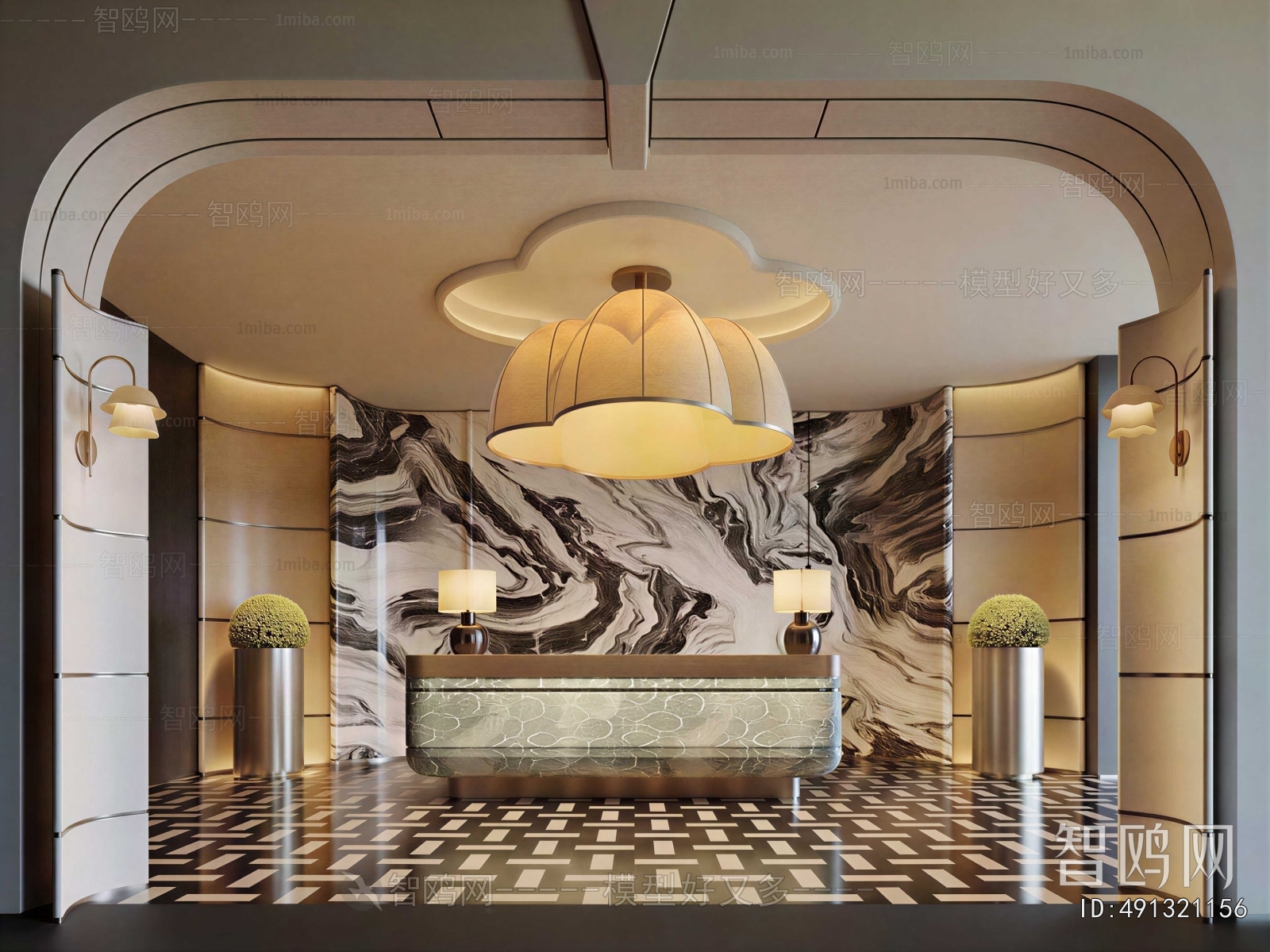 Modern Office Reception Desk