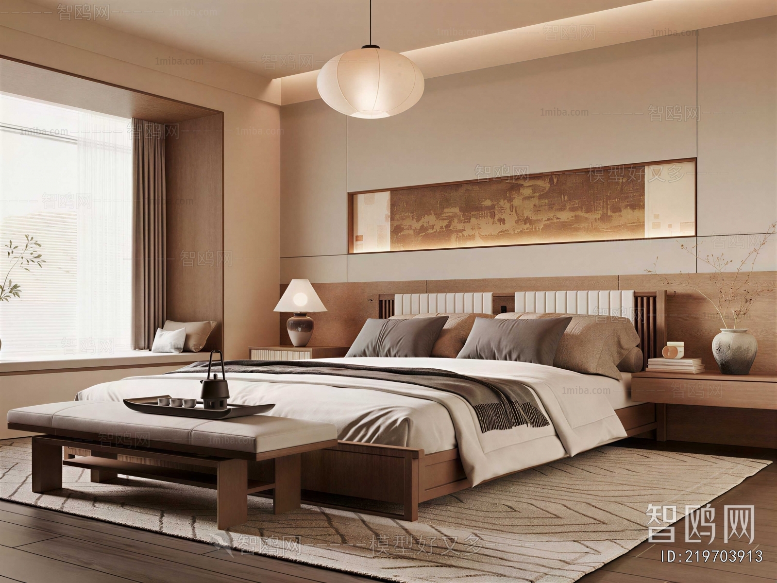 New Chinese Style Bedroom