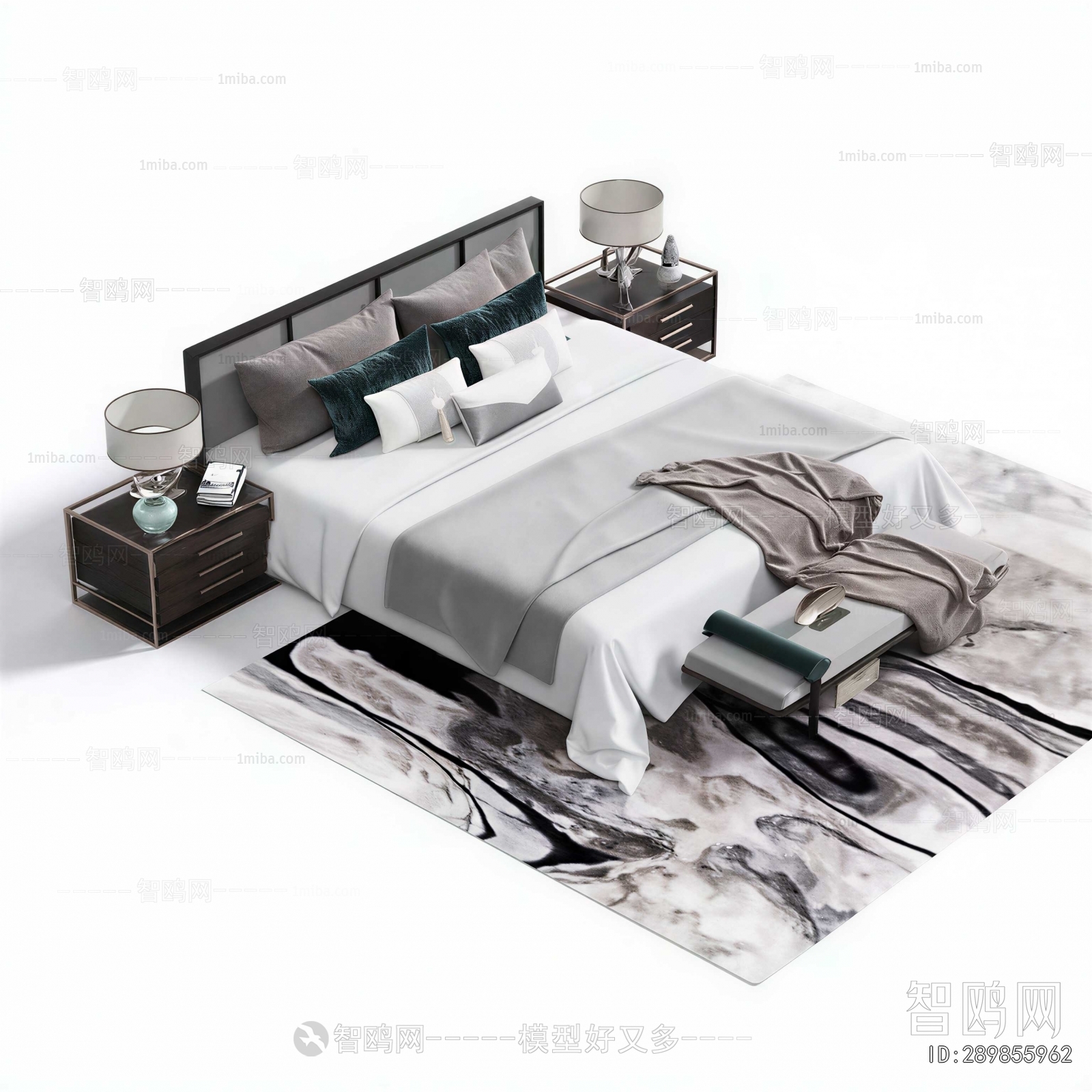 New Chinese Style Double Bed